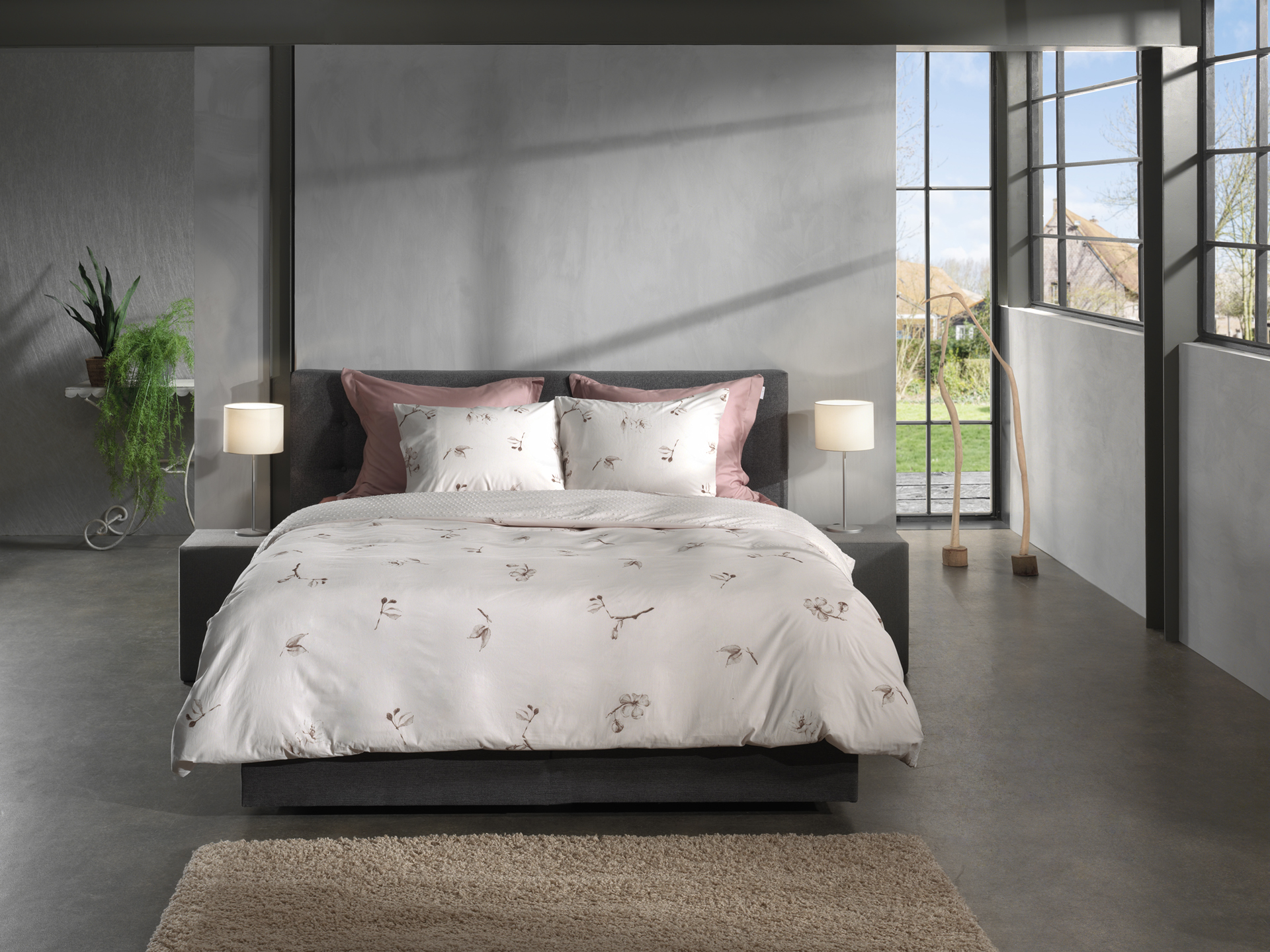 Heckettlane Bettwäsche ca. 155x220cm in Farbe Off-white