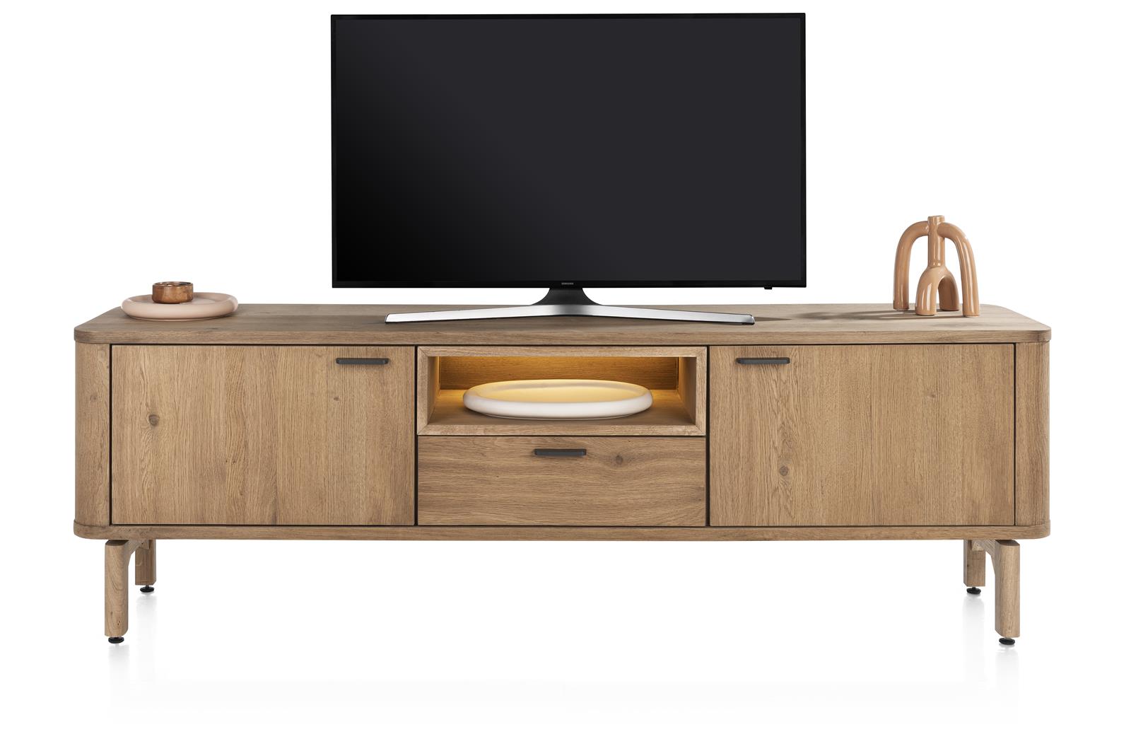 Lowboard ZADE in Holzfarben Habufa Lowboard 2t+1l+1n le ZADE ca. B170 H60 T42 cm in dune color, Anrichte, Bildschirm, Computer-Hardware, Überwachen, FERNSEHER