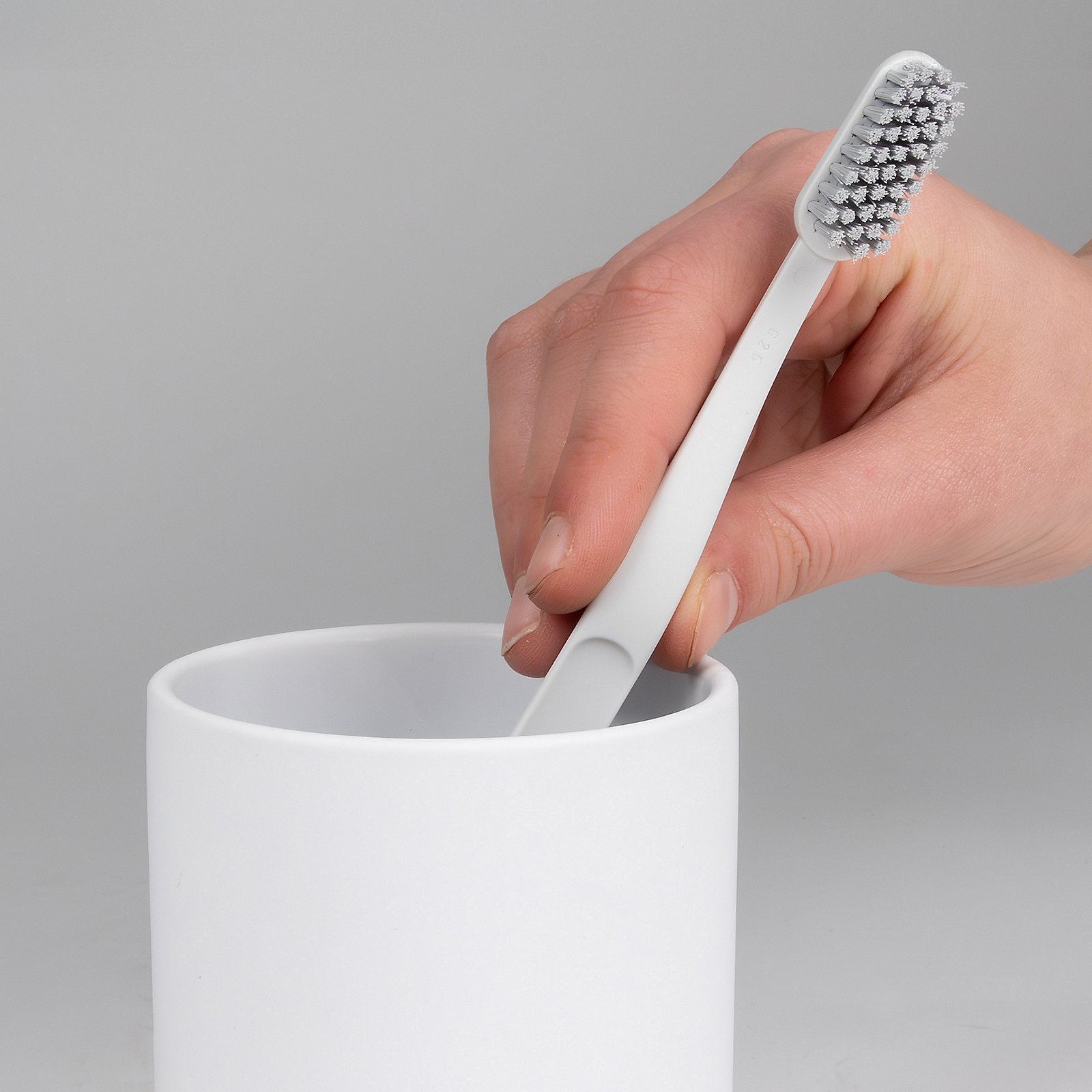 Kela Becher Sana SANA in weiß, Pinsel, Gerät, Werkzeug, Zahnbürste