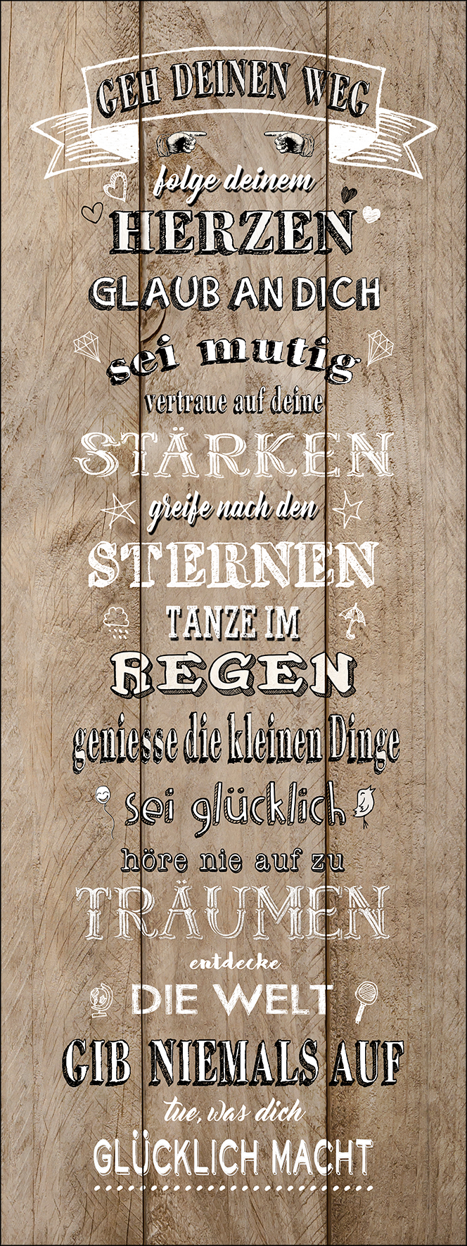 PRO ART Canvas-Art Junges Wohnen 80x30cm Colourful Rules II