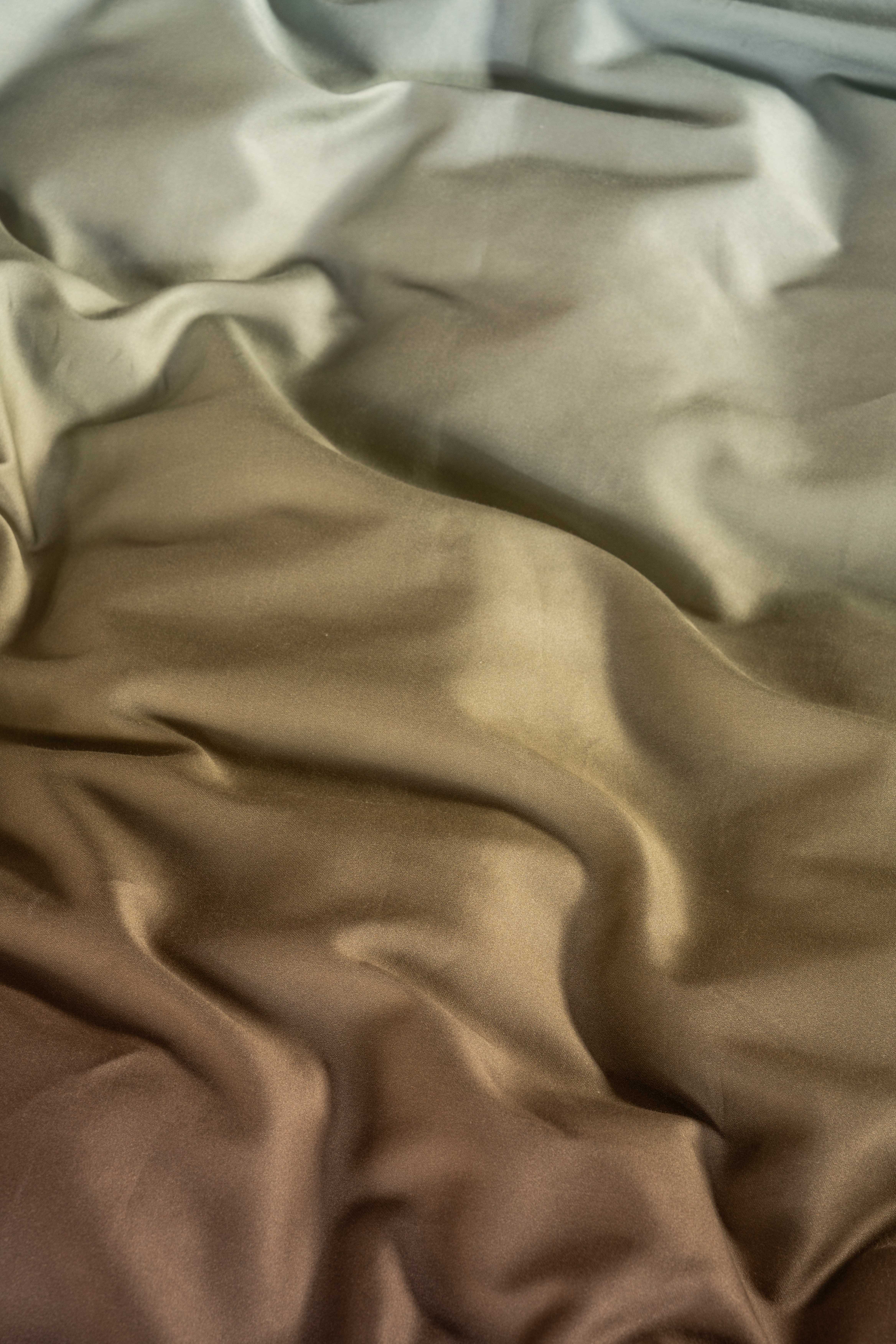 Bettwäsche LUNARE ca. 155x220cm in Farbe Dusty Teal, Stoff, Falten, Baumwolle, Beige, Textil