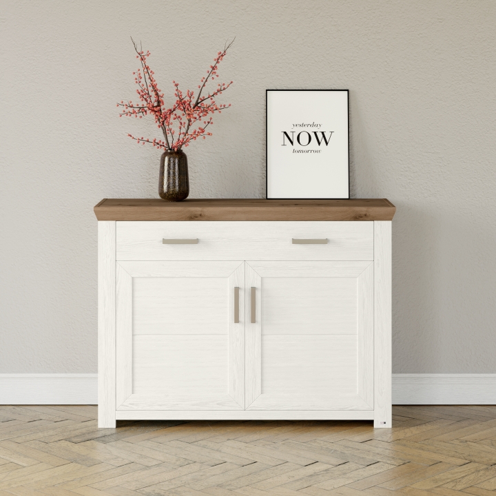 Set One by Musterring Sideboard SO YORK 53 E in Pino-Aurelio-Nachbildung / Artisan-Eiche-Nachbildung Set One by Musterring Sideboard YORK in Pino Arelio NB/Artisan Eiche/2 Schubkästen/2 Türen