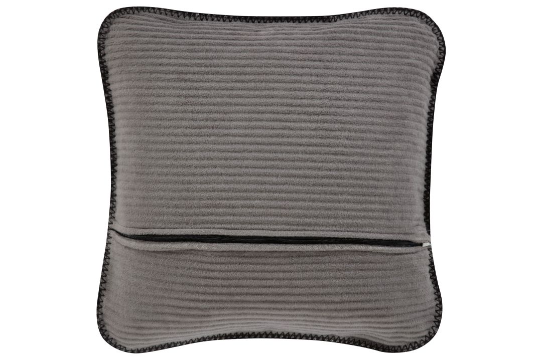 Biederlack Kissenhülle 50x50cm KISSEN ca. 50x50cm in Fb. Feel Cord Dark, kissen, wende-kissen, grau-gestreift, cord-stoff, rücken?