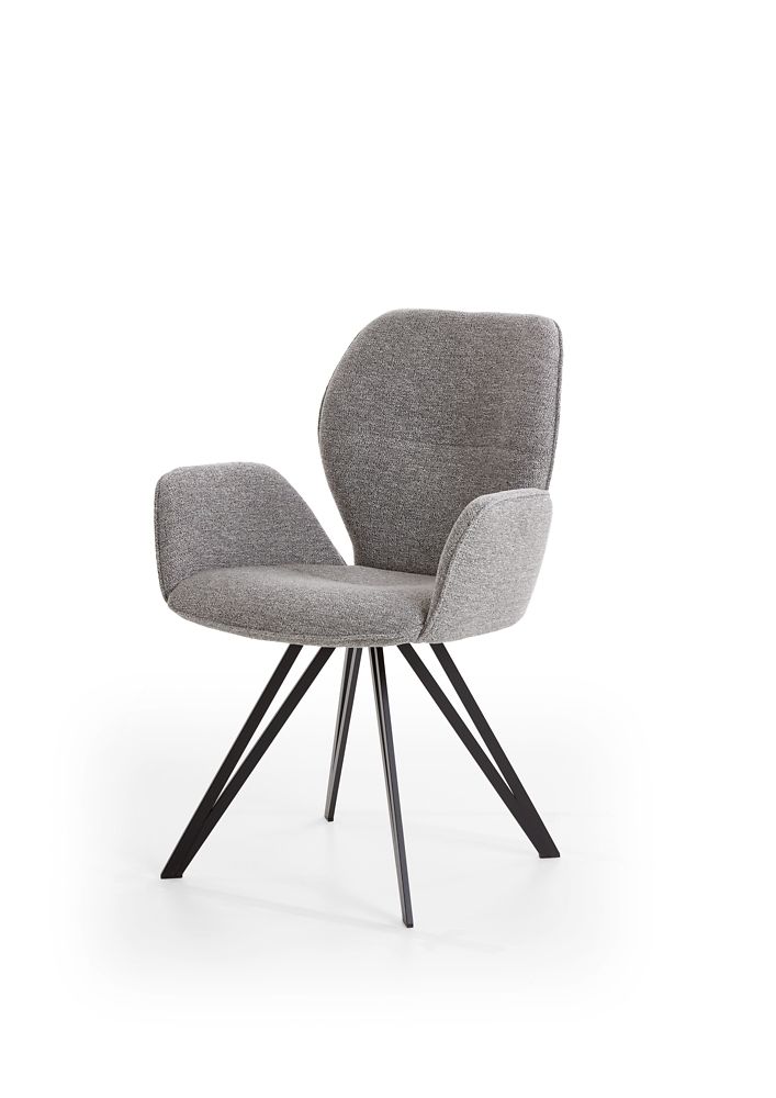 Niehoff Stuhlgruppe 6-tlg. BAROLO ca. B62 H90 T60 cm in Stoff Boucle Elegant wish grey