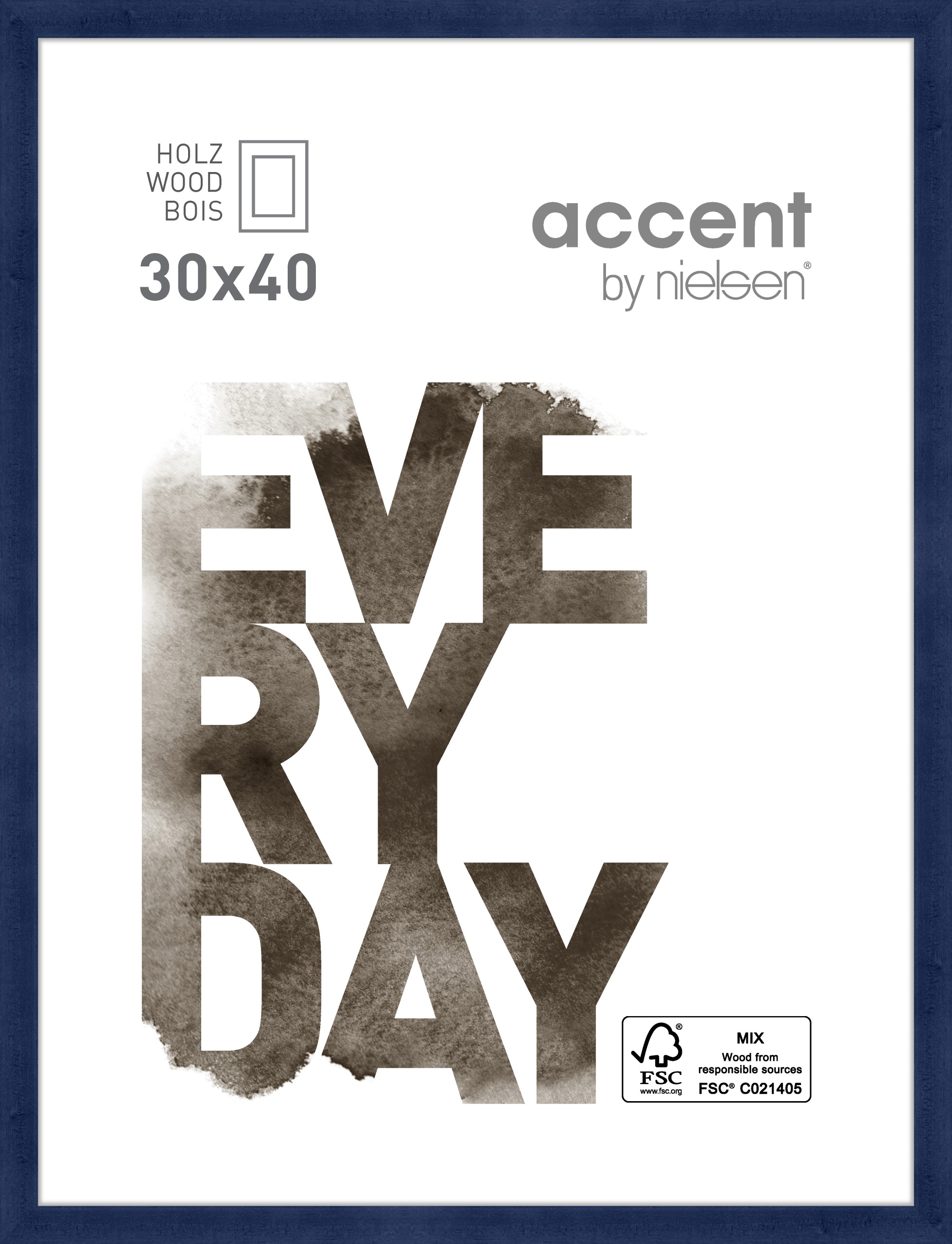 Accent by Nielsen Holz Bilderrahmen Zoom ca. 30x40cm in Farbe Dark Blue