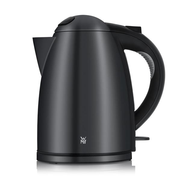 WMF Stelio Wasserkocher 1,7 L, Deep Black, Kaffeekanne, Wasserkocher, Edelstahl, Schwarz, Kabellos
