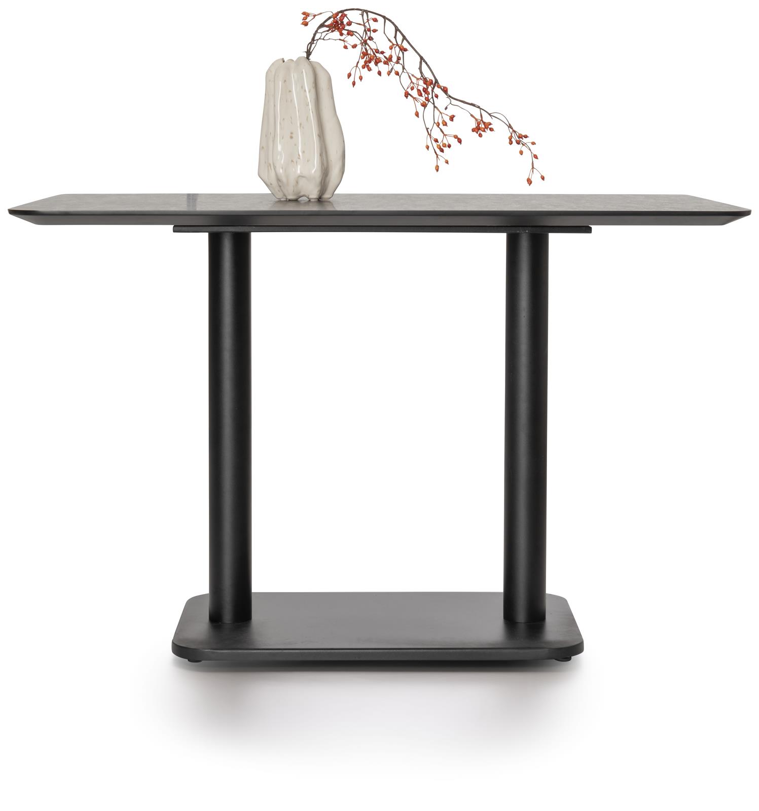 Coco Maison Bistrotisch COCO MAISON ca. B120 H77 T75 cm in Platte HPL grau/schwarz