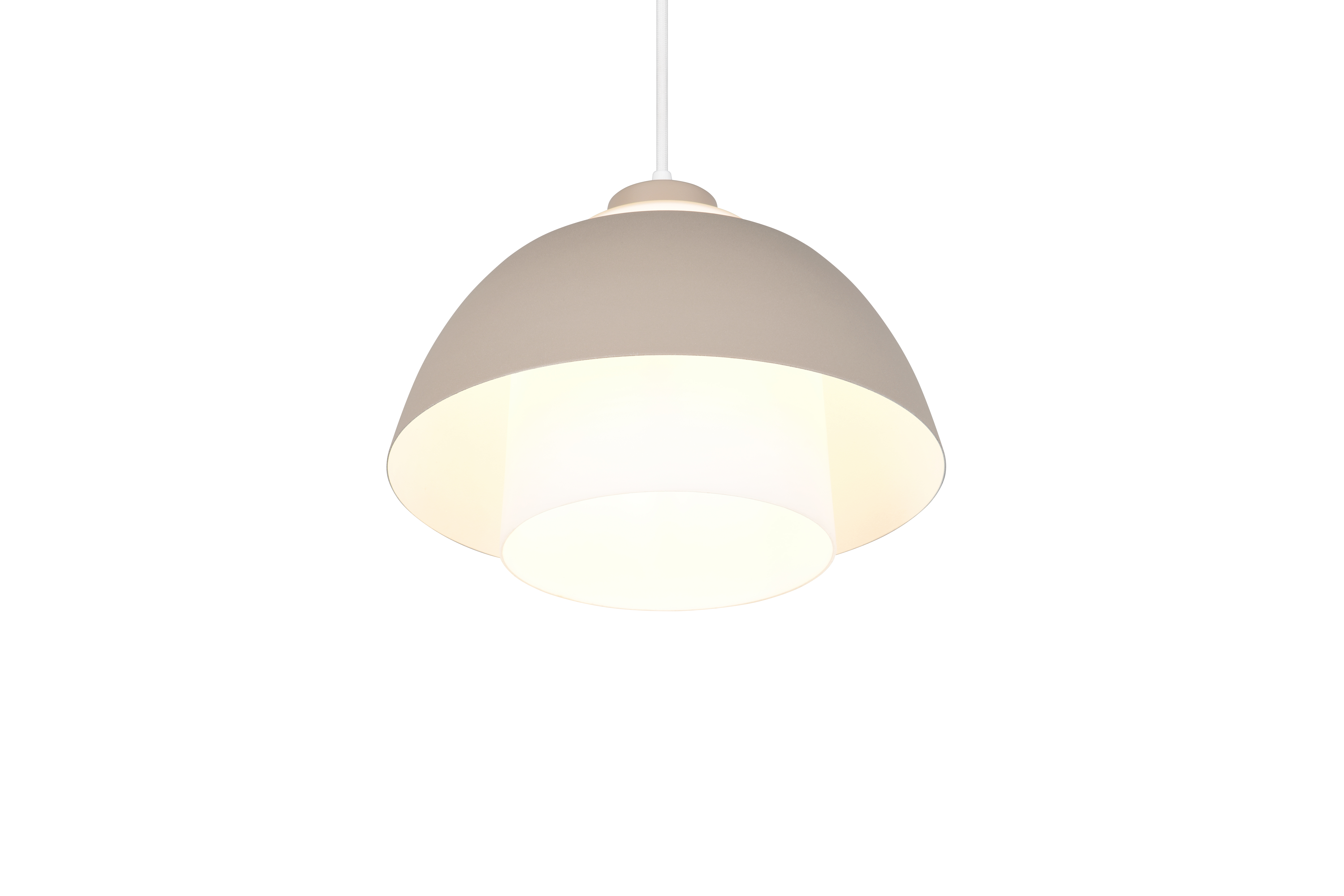 Reality Leuchten LED-Pendelleuchte TILOS in warm beige, Glas weiß Reality Leuchten LED-Pendelleuchte TILOS in warm beige, Glas weiß, Leuchte, Lampe