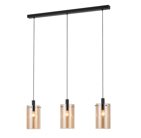 Eglo Leuchten Hängeleuchte POLVERARA in E27 schwarz/amber Eglo Leuchten Hängeleuchte POLVERARA in E27 schwarz/amber, Lampe, Kronleuchter, Leuchte