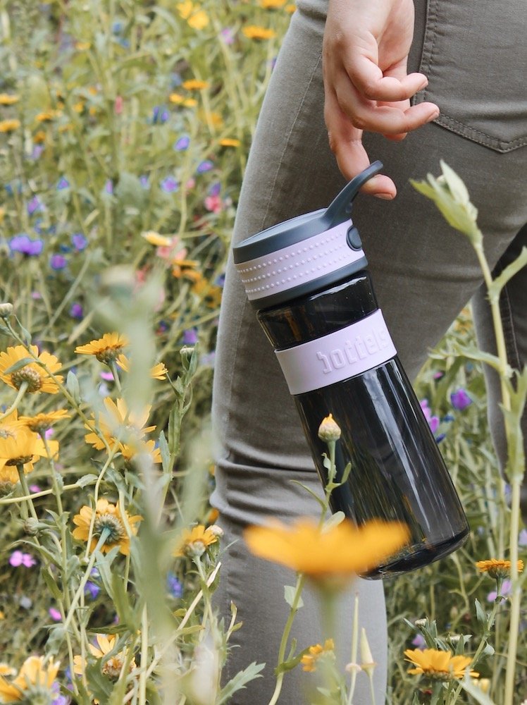 boddels Trinkflasche Een 600ml in Lavendelblau/Grau