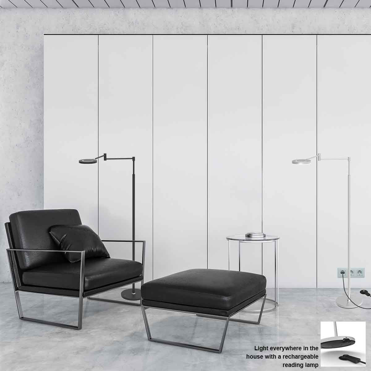 Steinhauer LED-Stehleseleuchte SOLEIL 1-flammig in Farbe Schwarz/Weiß Steinhauer LED-Stehleseleuchte SOLEIL 1-flammig in Farbe Schwarz/Weiß