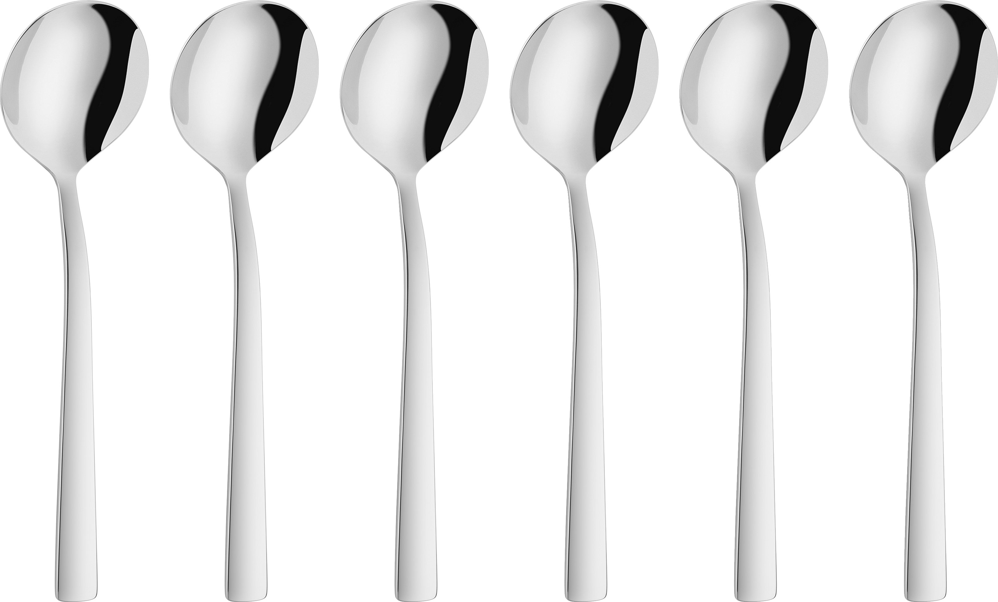 Suppen-Sahnelöffel Set DINNER 6-teilig in Farbe 18/10 Edelstahl