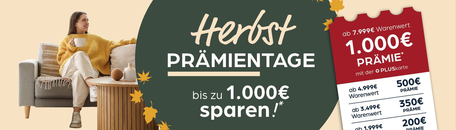 Sessel, Wohnzimmer, Kuscheln, Pullover, Top, Sofa, Frau, gelbesPullover, Tasse, Couchtisch