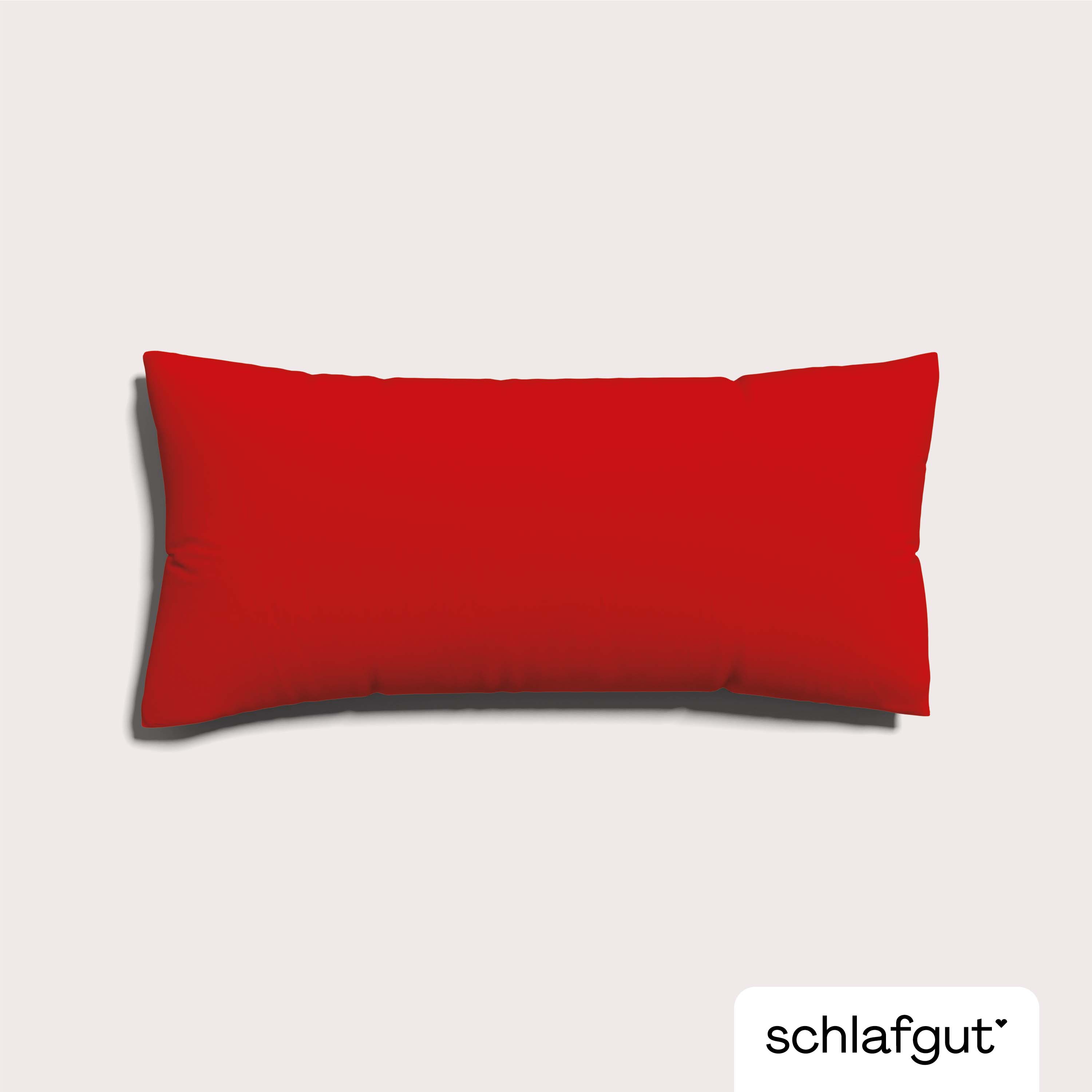 Schlafgut Kissenbezug 40x80 cm KISSENBEZUG in red deep Schlafgut Kissenbezug 40x80 cm KISSENBEZUG in red deep, kissen, kissenbezug, rot, schlafkissen, kissenform