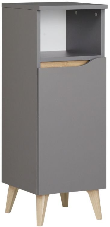 Pelipal Unterschrank Capri in quarzgrau mit Holzoptik Pelipal Unterschrank Capri in quarzgrau mit Holzoptik