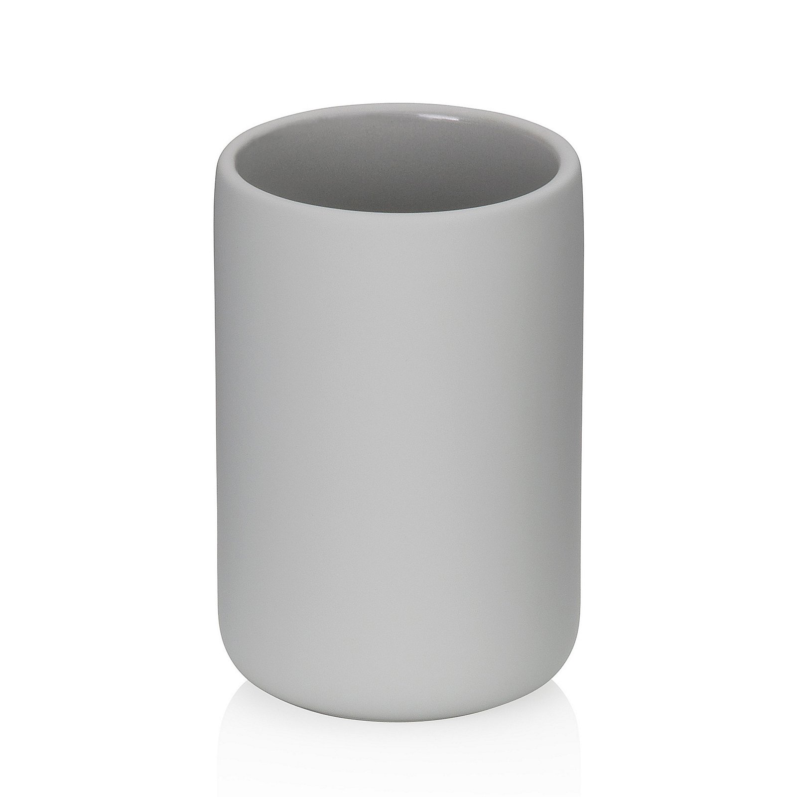 Kela Becher SANA in Farbe Hellgrau, Vase, Keramik, Heller Grau, Zylindrische Form, Standschale