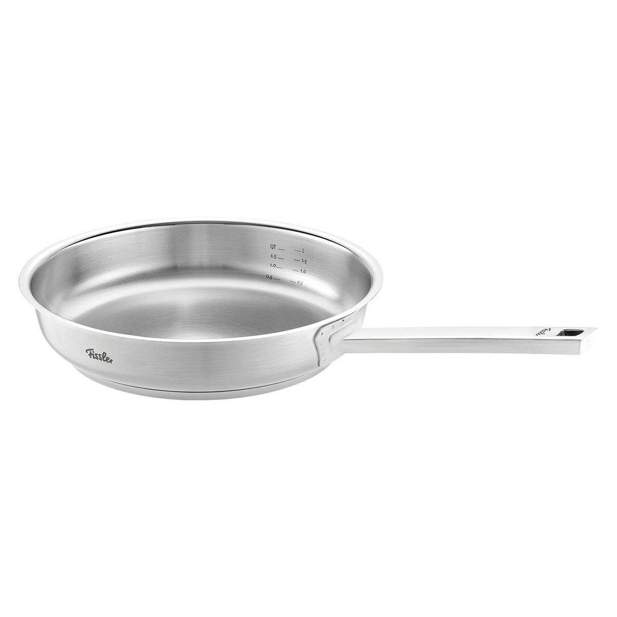 Fissler Stielpfanne 28cm ORIGINAL-PROFI COLLECTION® B/H/T ca. 34,5x12,5x51,5cm in Edelstahl, teflon, stahlpfanne, bratpfanne, messskala, langnase?