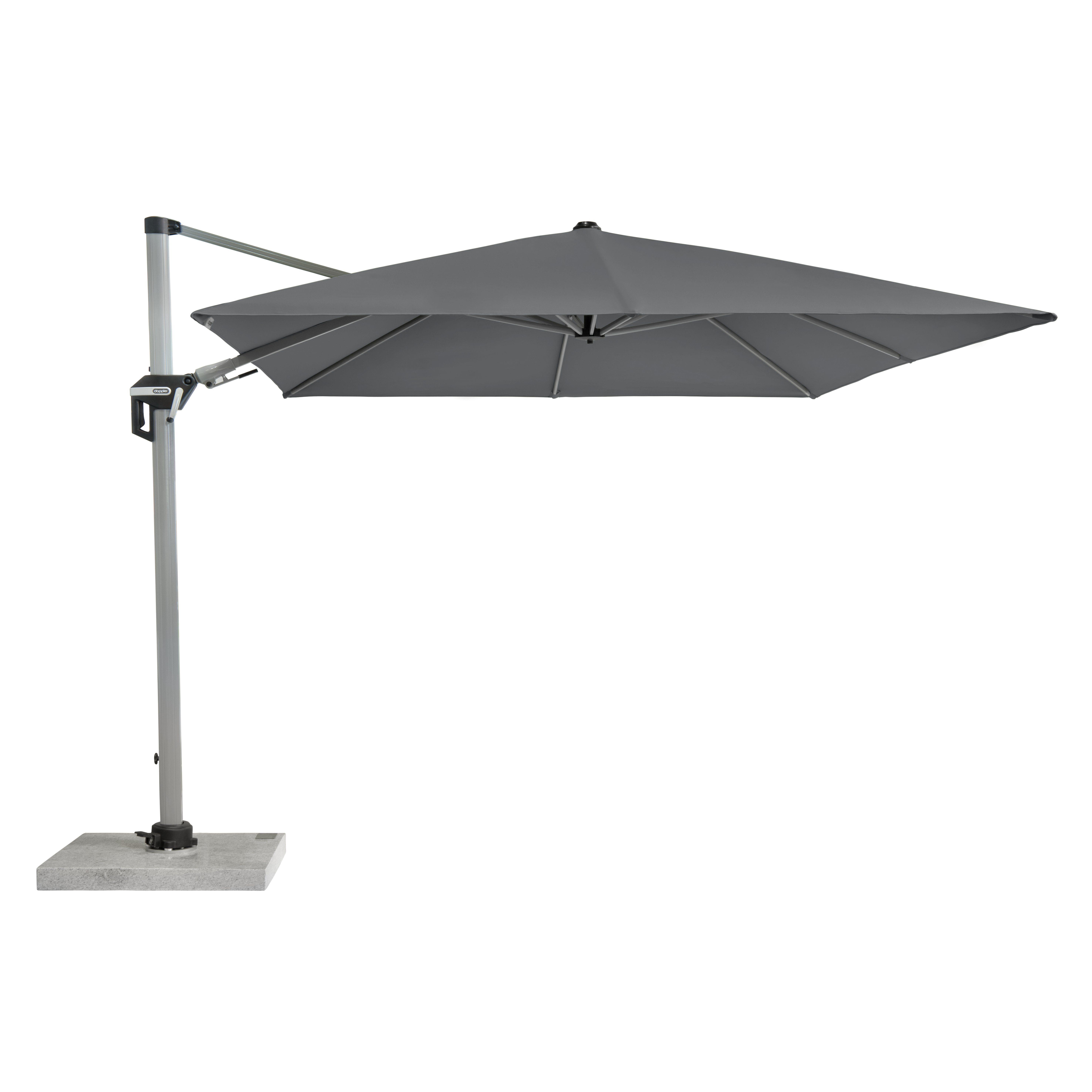Doppler Pendelschirm Active II ca. 350x260cm in anthrazit, Sonnenschirm, Schirm, Garten, Aluminium, Grau