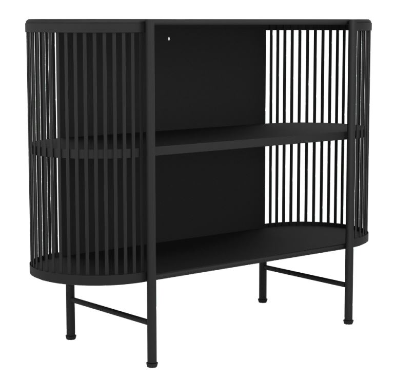 Eglo Living Sideboard DINSOR ca. B35 H78 T100 cm in Metall schwarz, Krippe, Mobiliar, Bett für Säuglinge, Regal