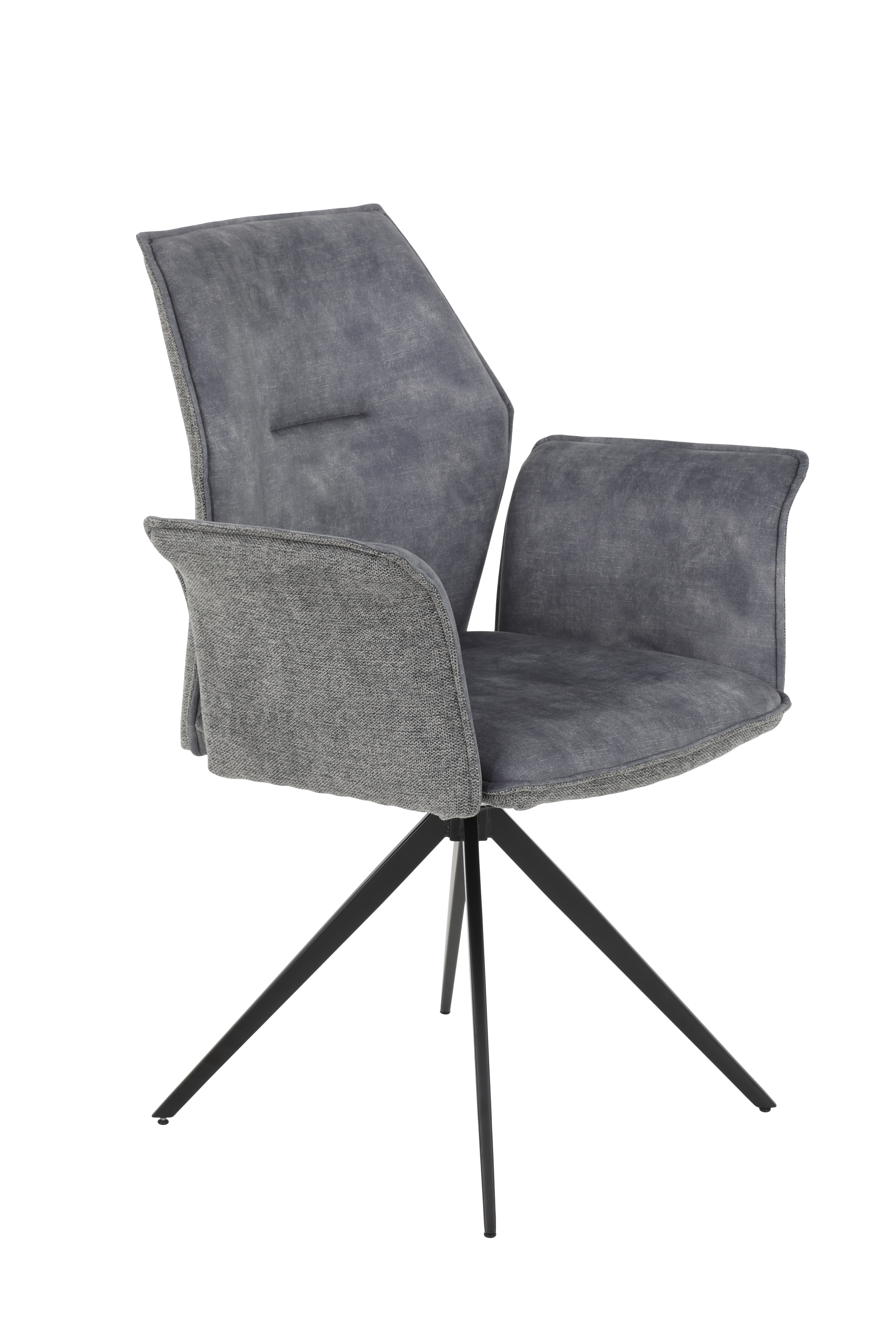Hela Sessel Susanne Stoff Grau Stuhl Susanne in Stoff Vintage grau