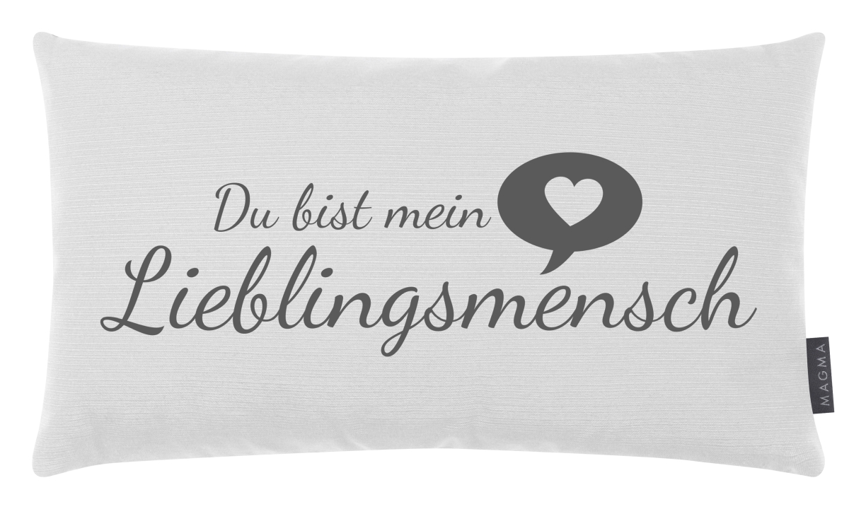 Magma Heimtex Kissen LIEBLINGSMENSCH ca. 30x50cm in Farbe weiss
