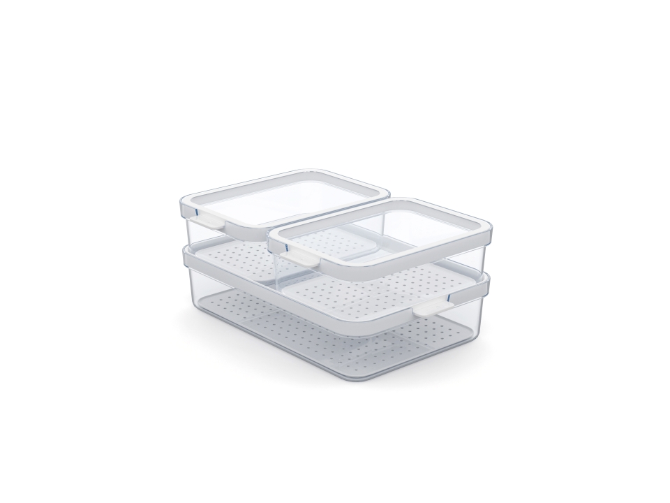Rotho Kühlschrank-Organizer 3-teilig CAUMA in Farbe transparent