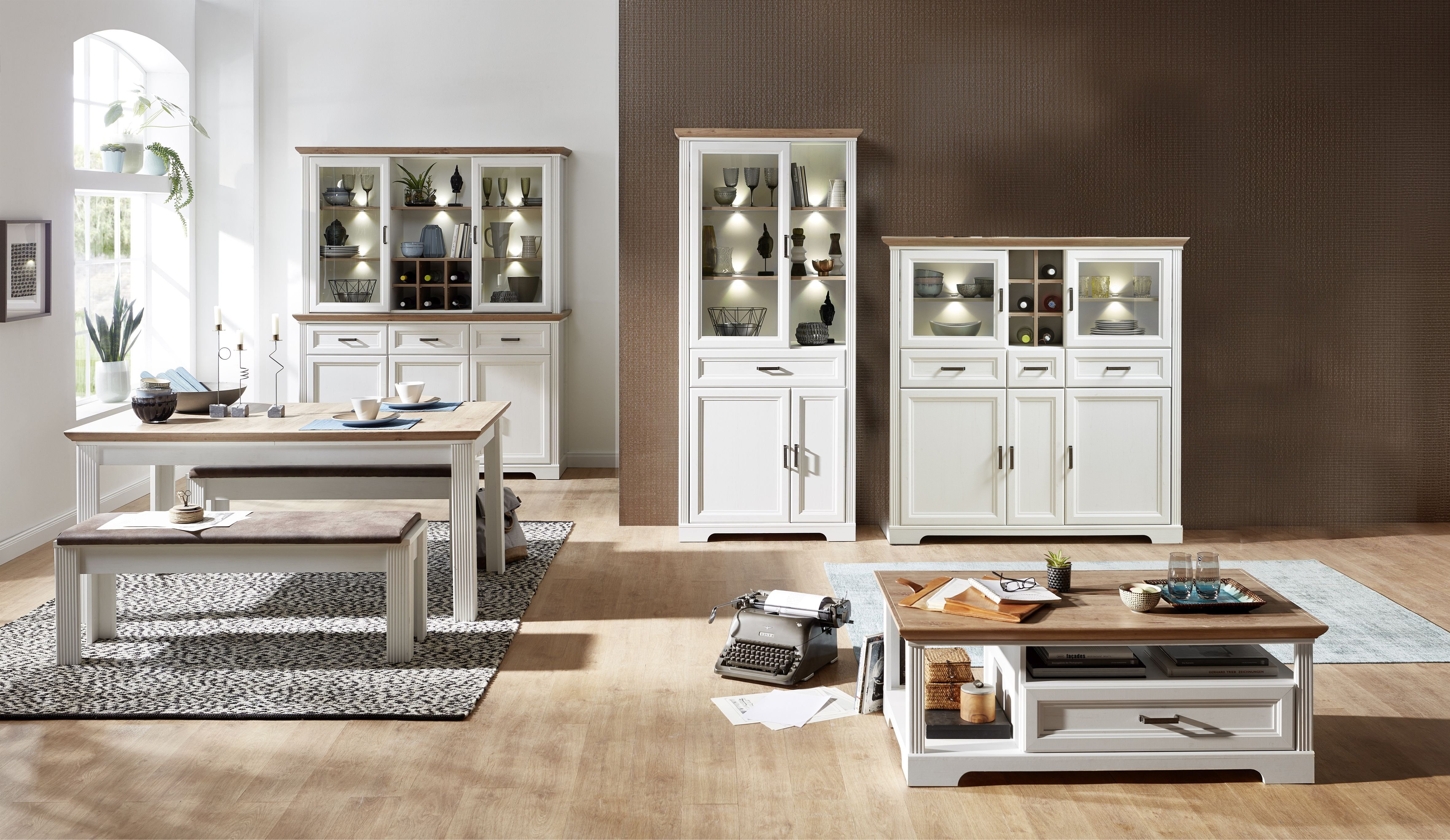 Sideboard B/H/T ca. 166/102/48 cm in Holzfarben Innostyle Sideboard Jasmin in Pinie hell/Artisan Eiche, 166 x 102 cm