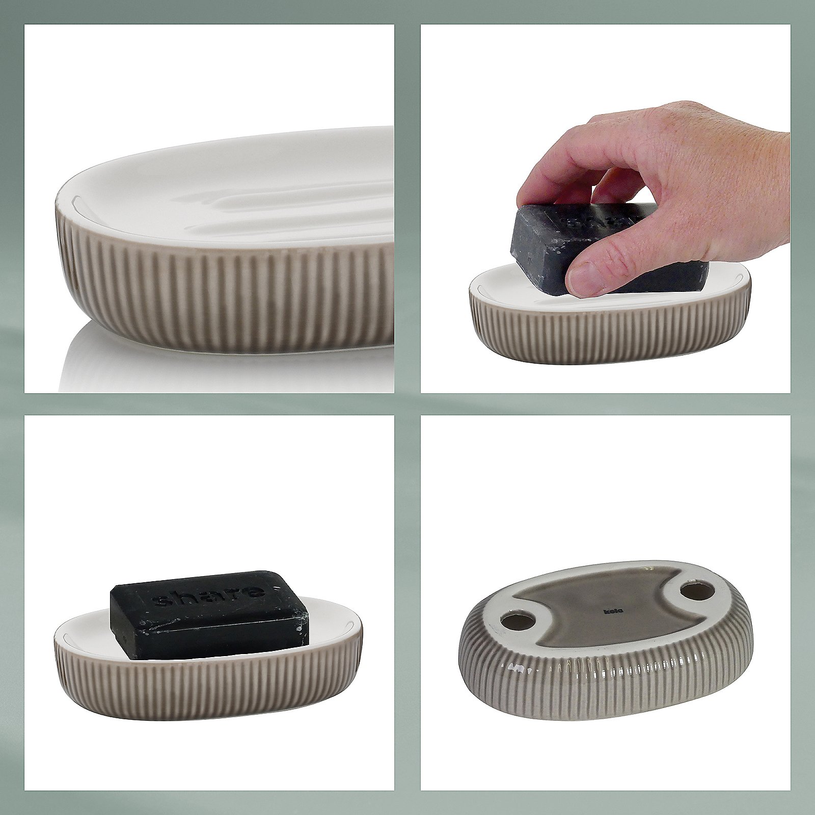 Kela Seifenschale Ava steingrau AVA in , Essen, Mahlzeit