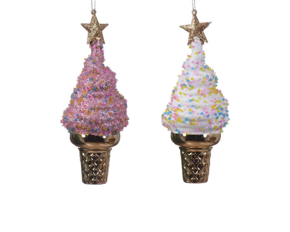 Kaemingk Figur Plastik 514877 H ca.14,8cm in Bunt, Zubehor, Ohrring, Schmuck, Essen, Eiscreme