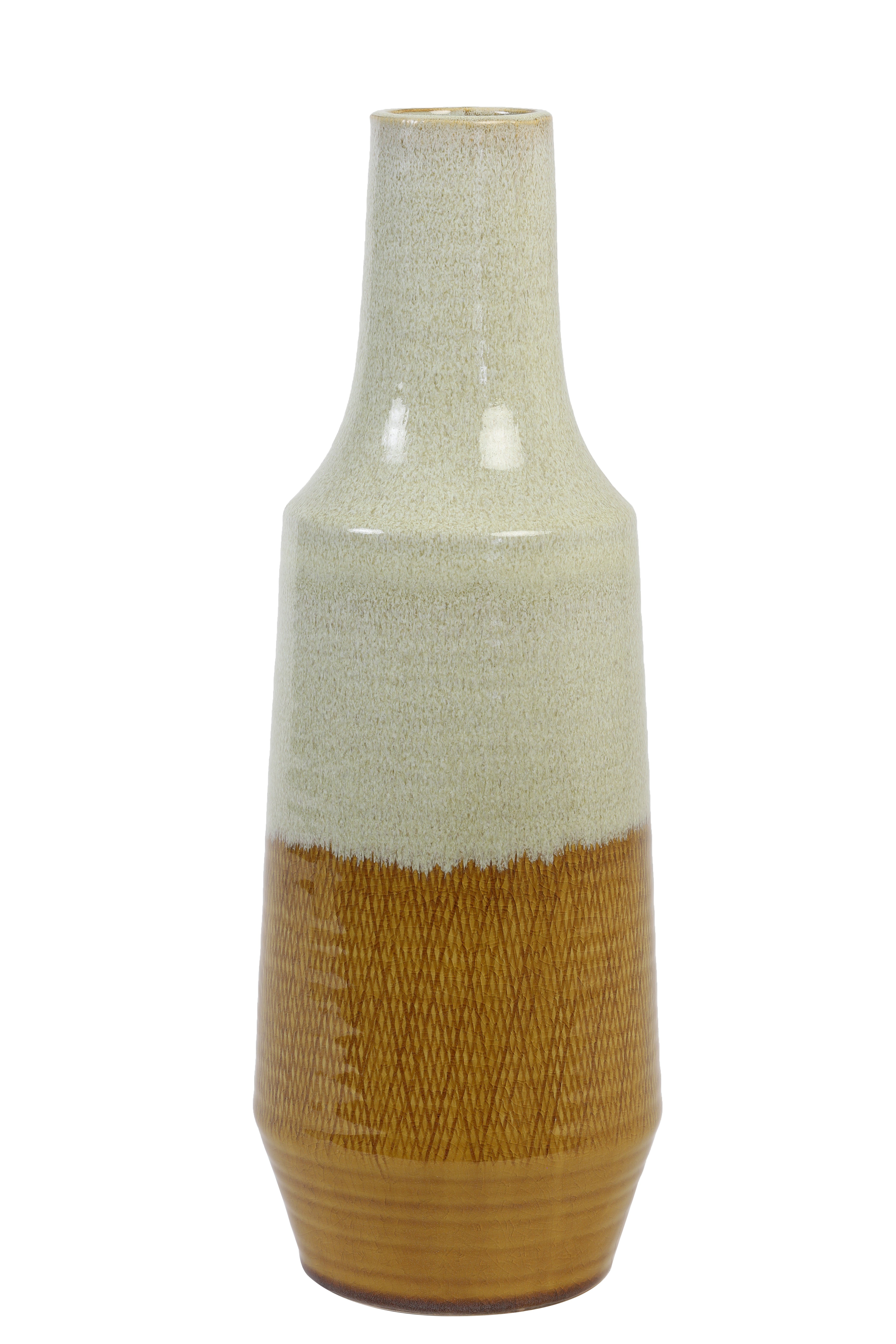 Light & Living Deko-Vase FRASCA in Keramik Creme, Ockergelb