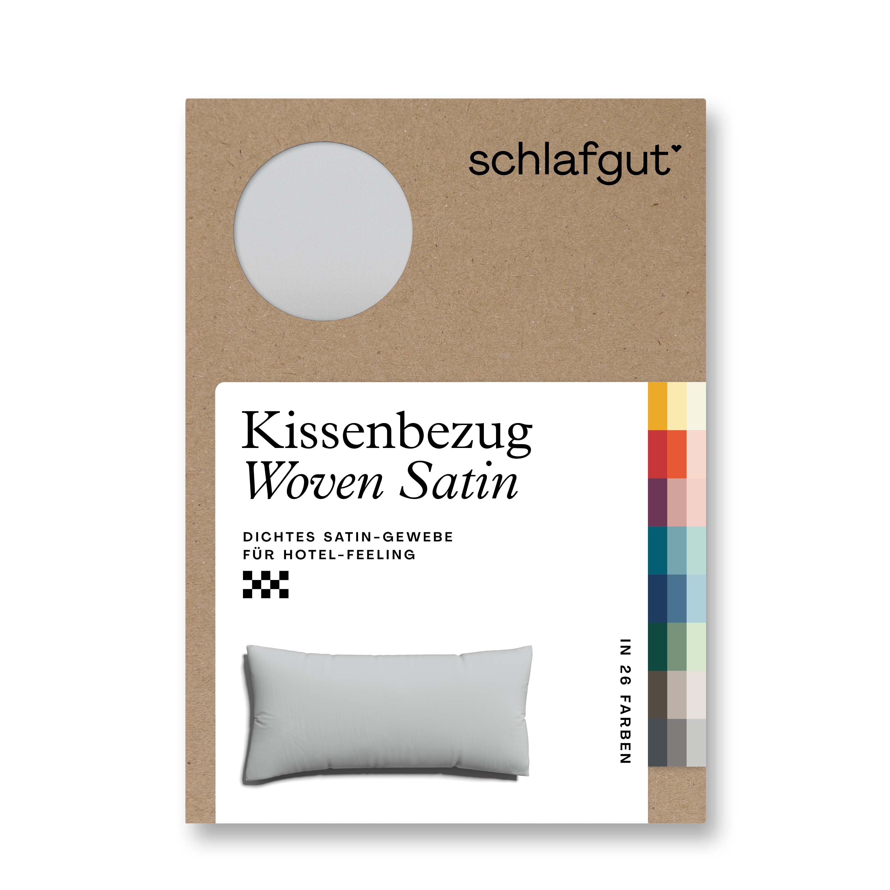 Schlafgut Kissenbezug 40x80 cm KISSENBEZUG in grey light Schlafgut Kissenbezug 40x80 cm KISSENBEZUG in grey light, Kissenbezug, Woven Satin, Satin-Gewebe, Hotel-Feeling, Kissenhülle