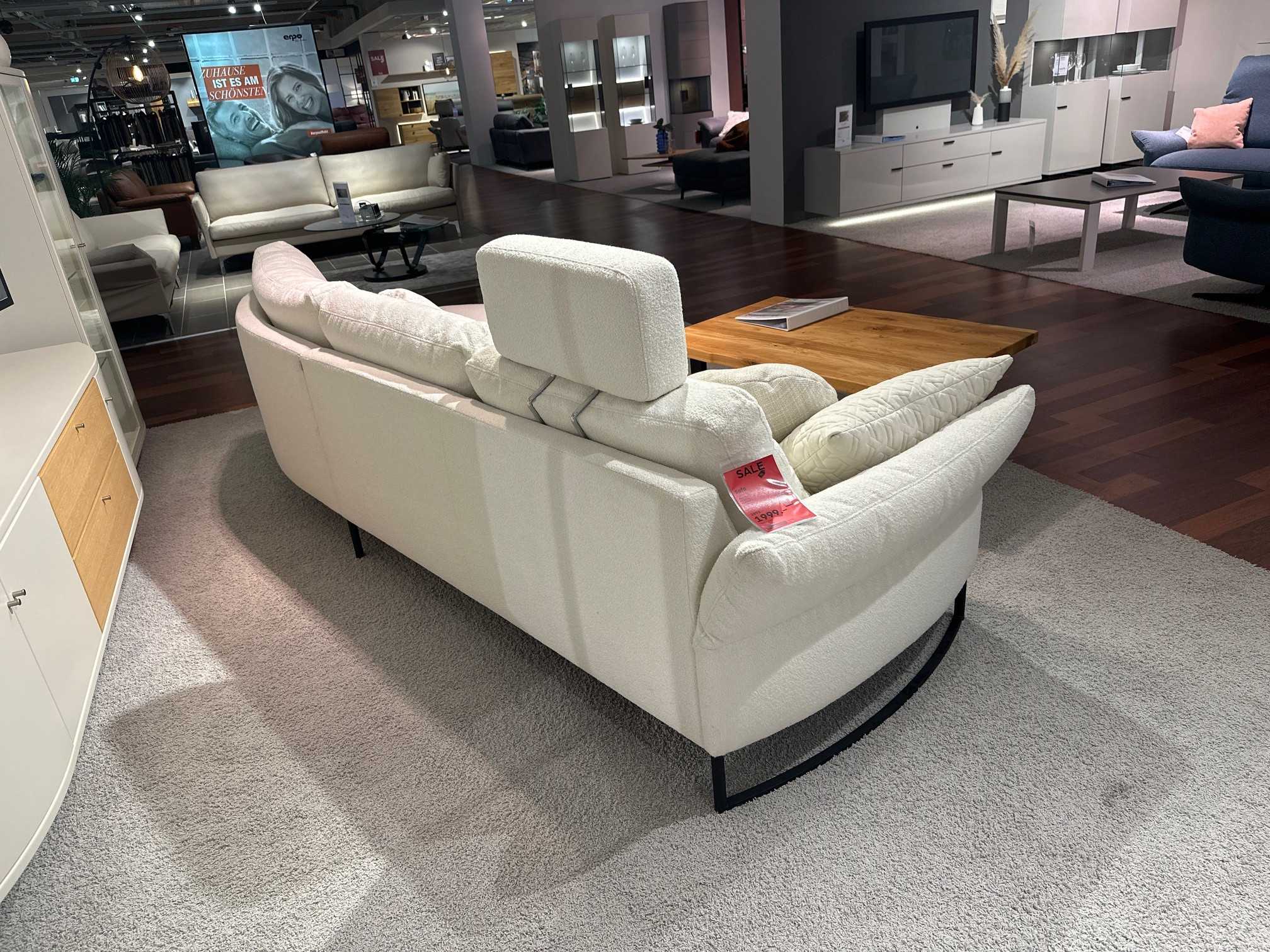 Set One by Musterring Sofa MR 4530 in Stoff Loop white