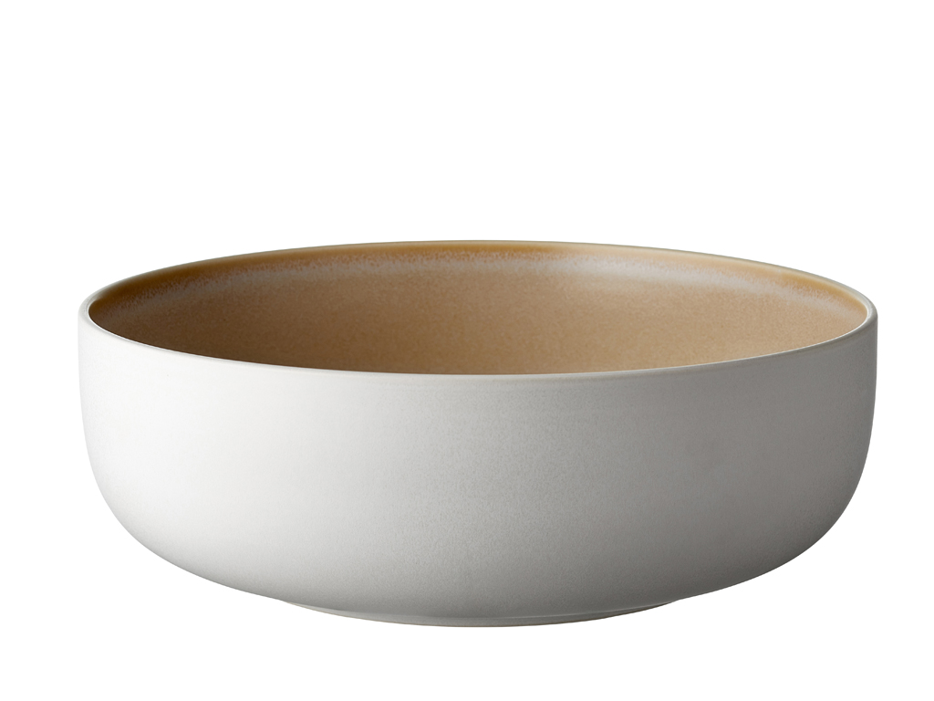 F&H Salatschüssel STUDIO ROUND NORTH in Farbe Matte white/Matte sand F&H Salatschüssel STUDIO ROUND NORTH in Farbe Matte white/Matte sand