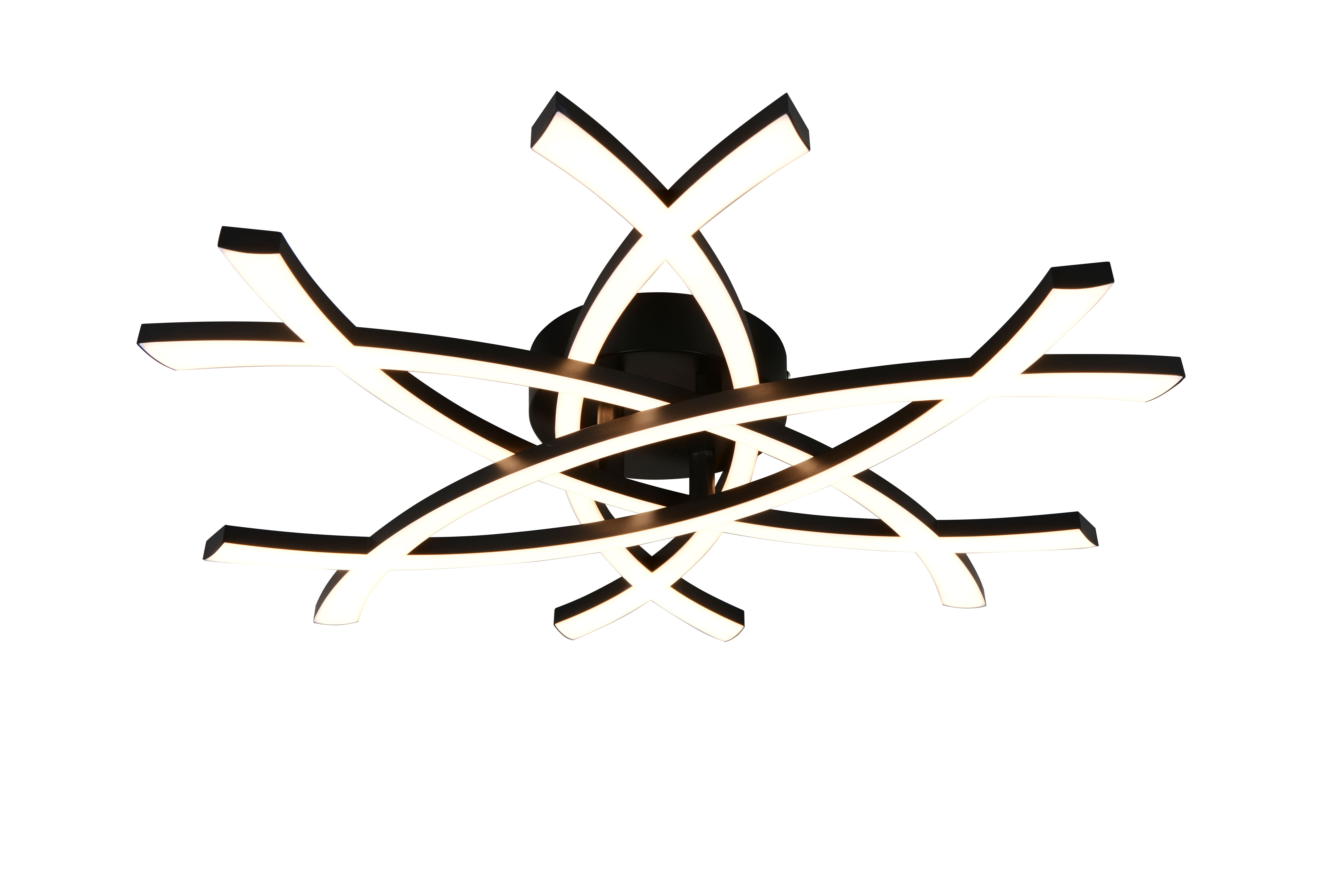 Reality LED-Deckenleuchte POLLOCK 1-flammig in Farbe schwarz matt, Kunststoff weiß