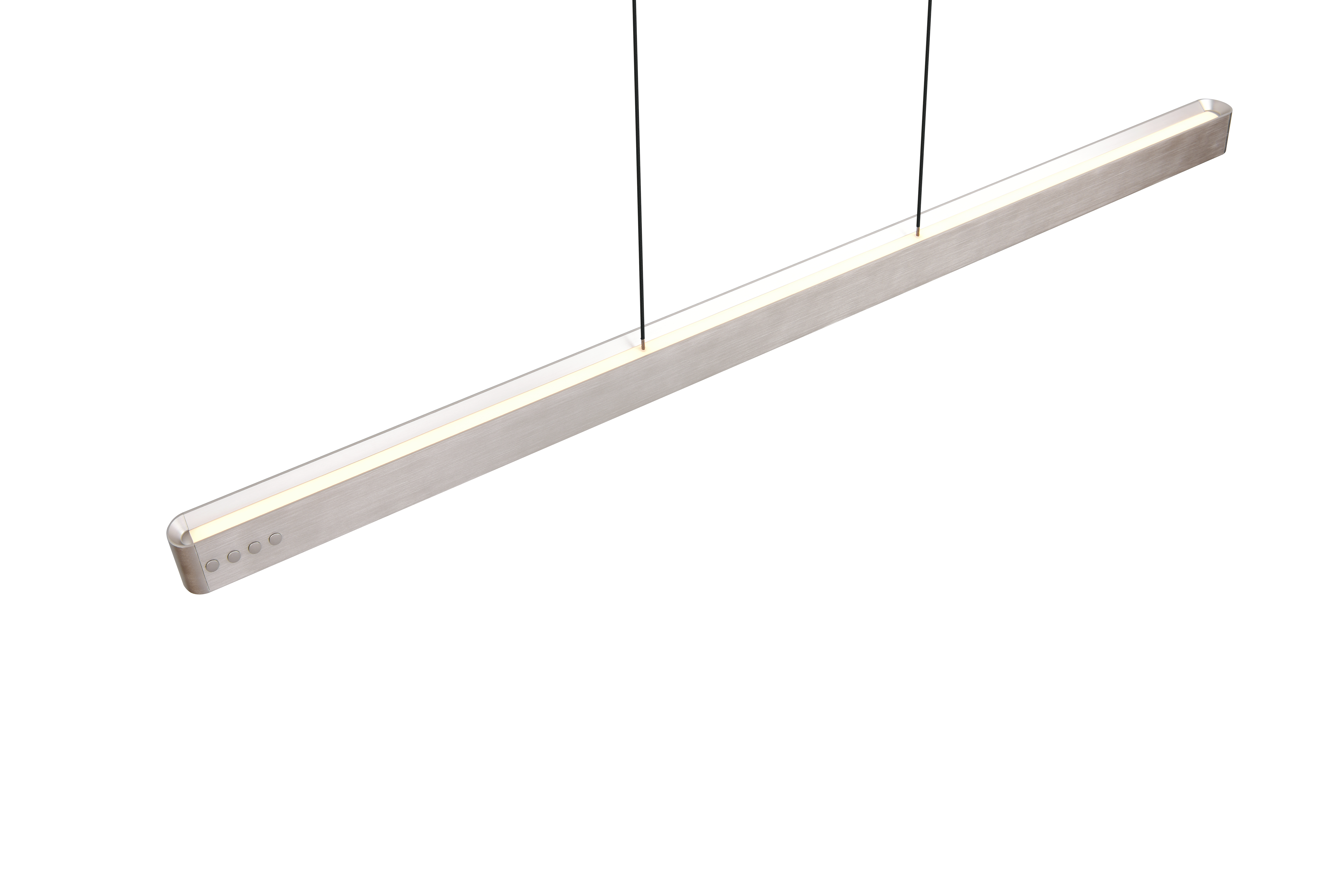 Trio LED-Pendelleuchte DONEGAL 1-flammig in Farbe Nickel matt, Kunststoff weiß