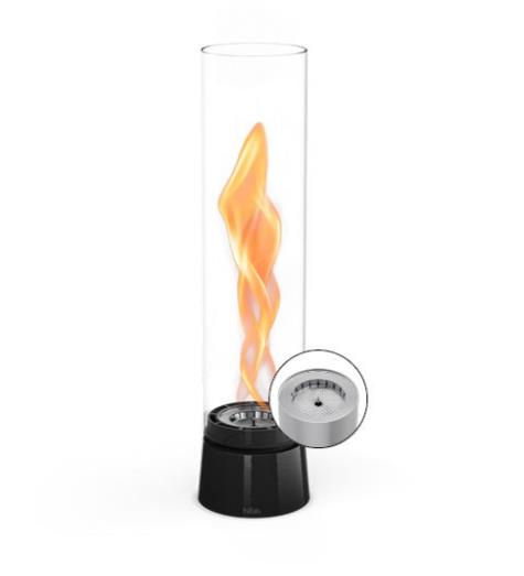 Tischfeuer SPIN air 1200 in Emaille schwarz H54cm Tischfeuer SPIN air 1200 in Emaille schwarz H54cm, Tischfeuer, Flammenfeuer, Flammenkamin, Gasbrenner, Vase-Design
