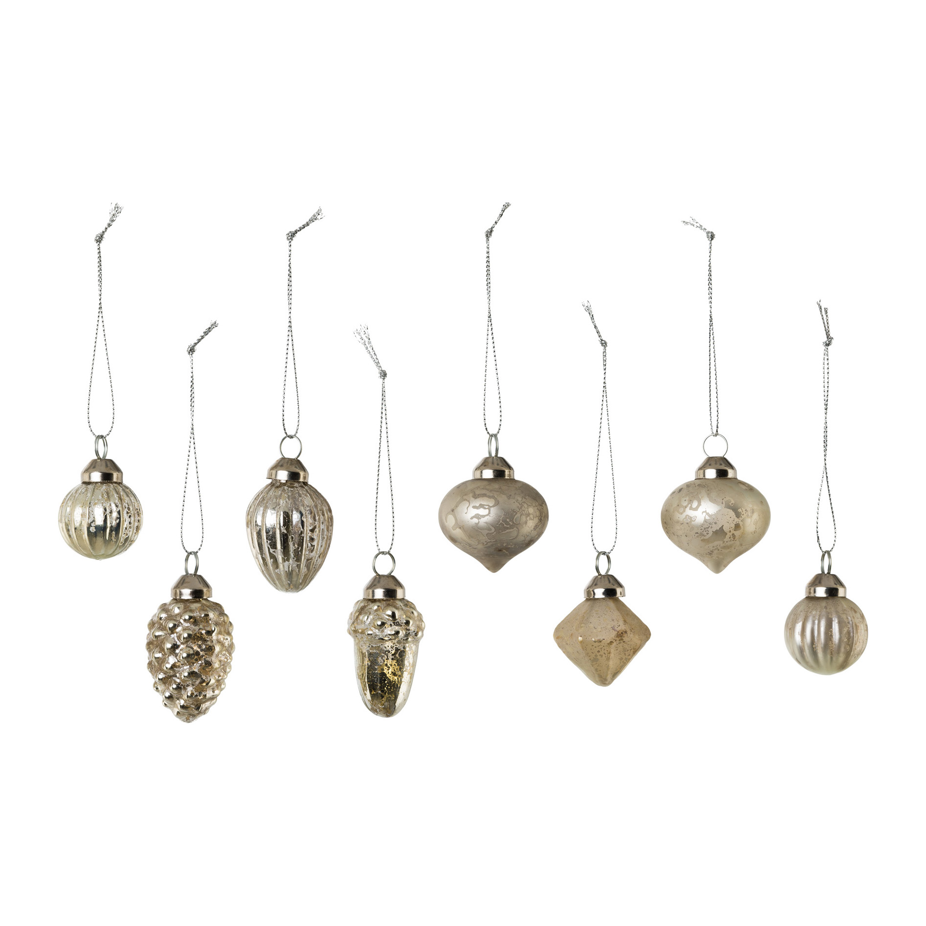 Glas Kugel Sortiment Pipi in Silber, Zubehor, Ohrring, Schmuck