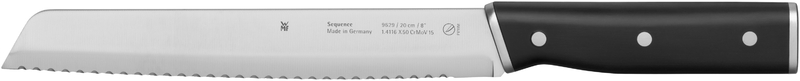 WMF Sequence Brotmesser, 20 cm in Edelstahl/schwarz WMF Sequence Brotmesser, 20 cm in Edelstahl/schwarz