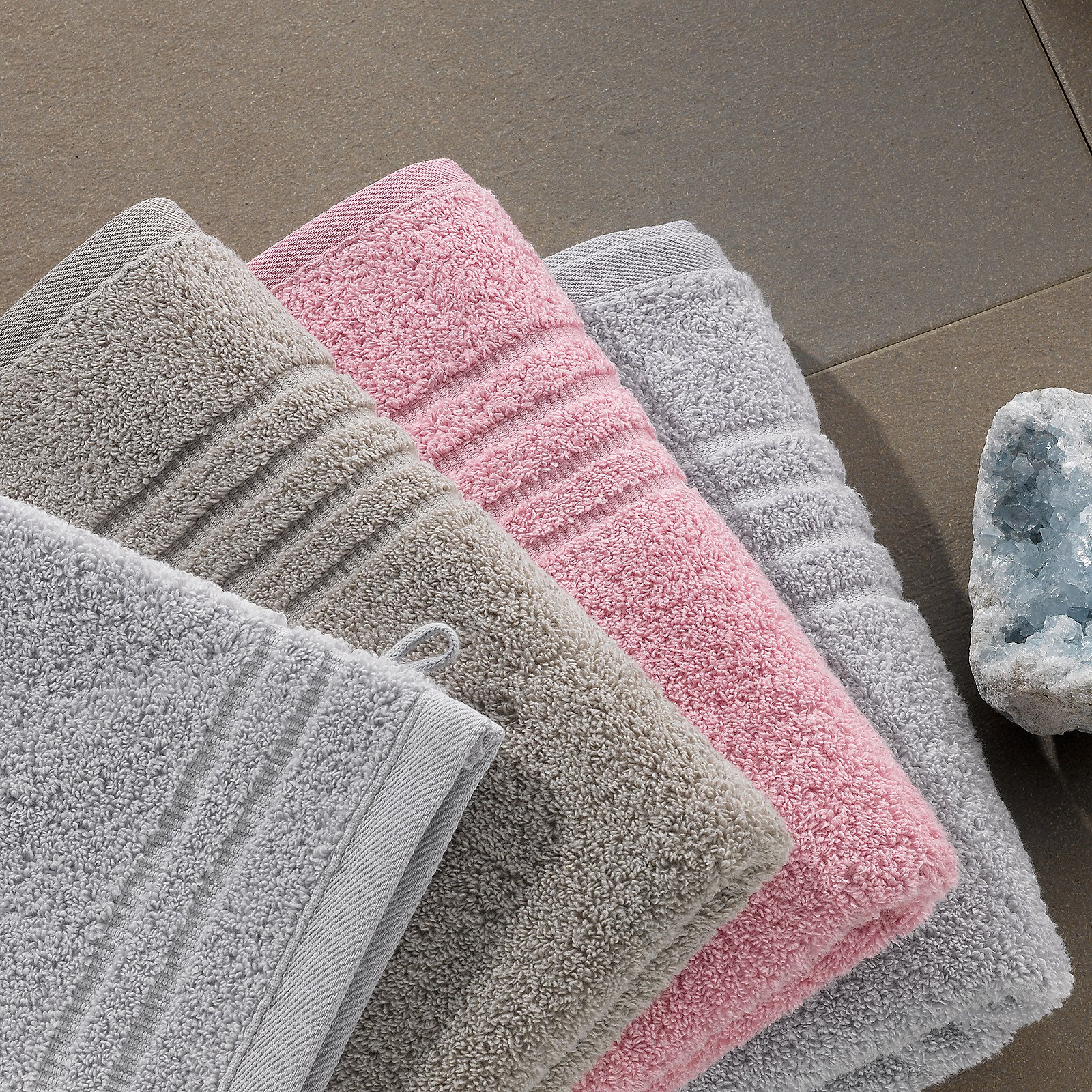 Kela Gästetuch Leonora nebelblau LEONORA in nebelblau, towels, Bade, Baumwolle, pastell, gefaltet