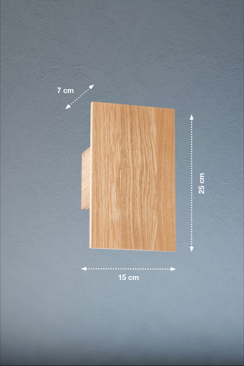 Fischer & Honsel LED-Wandleuchte SHINE-WOOD 4-flammig in Farbe Holz eiche natur geölt/Holz eiche natur geölt