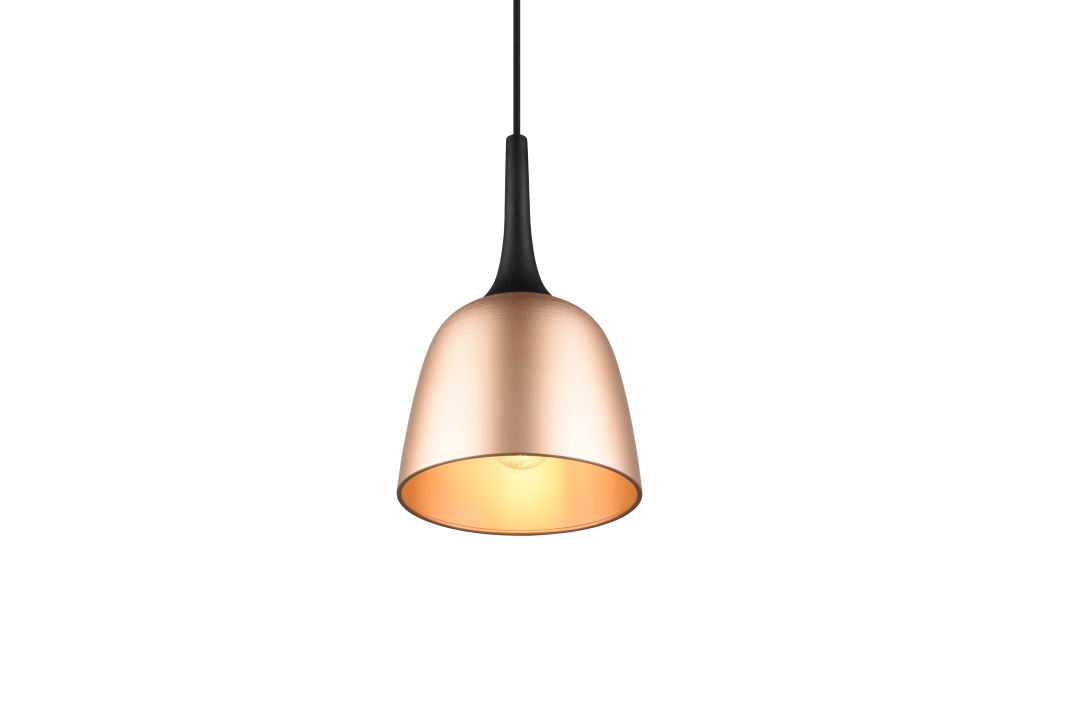 Trio Pendelleuchte CHIRON 3-flammig in Farbe Messing matt, Schirm Aluminium Messing matt Trio Pendelleuchte CHIRON in Messing matt, Schirm Aluminium Messing matt