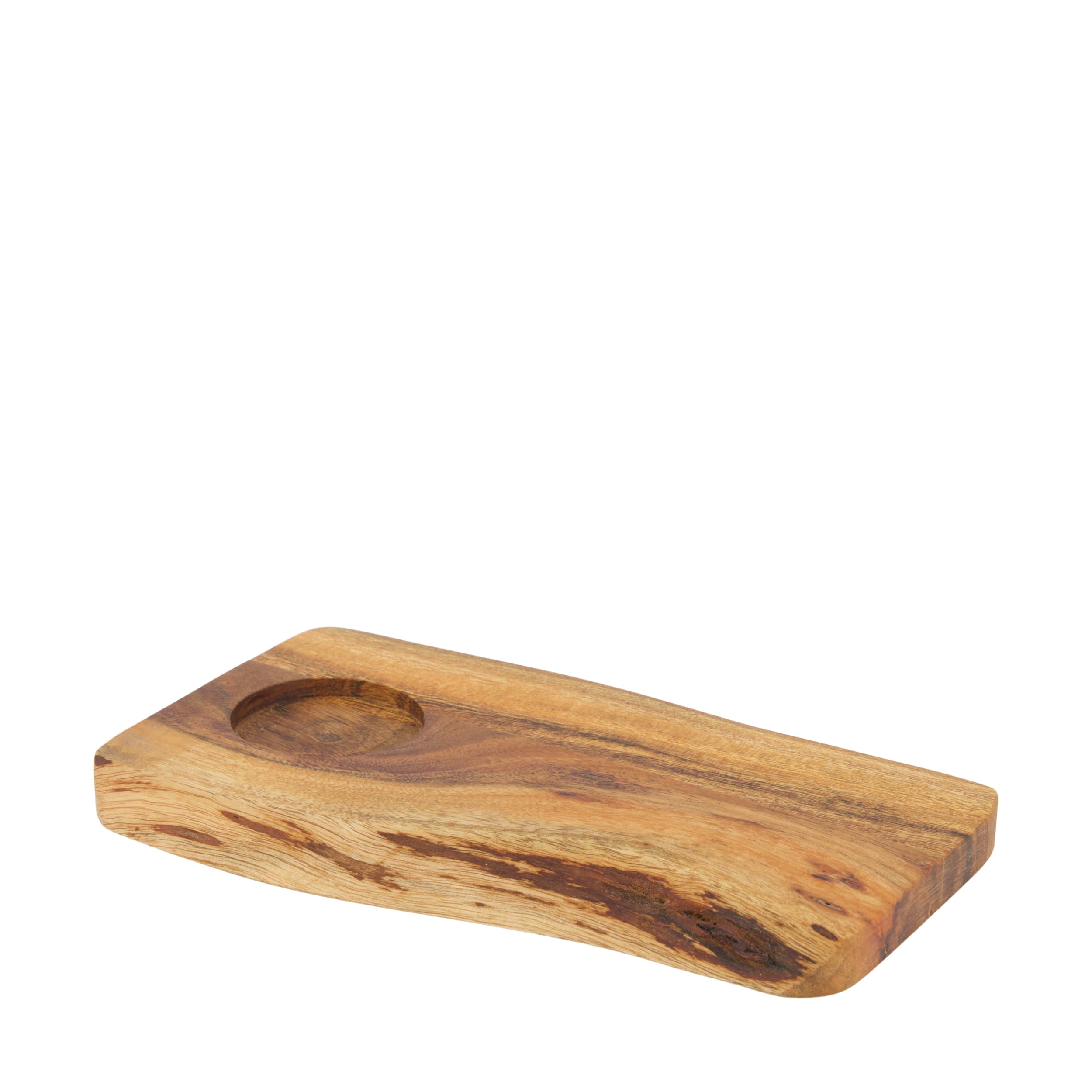 Dijk Natural Collections Teller mit Kaffeetassenhalter rechteckig in Akazienholz geölt, Holz