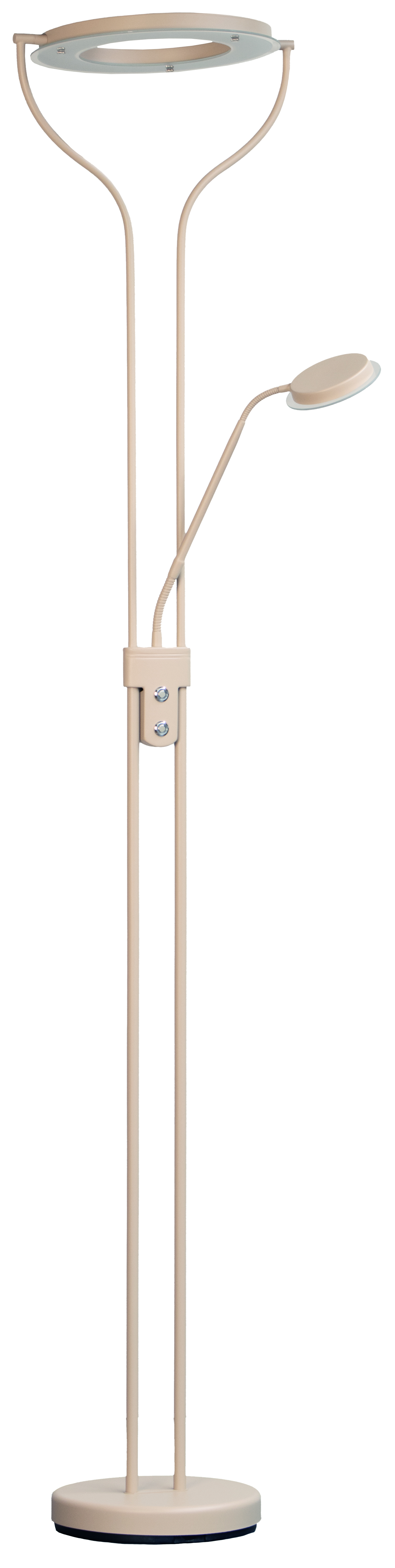 Fischer & Honsel LED-Stehleuchte DAVOS 1-flammig in Farbe Metall sandfarbig, Lampe