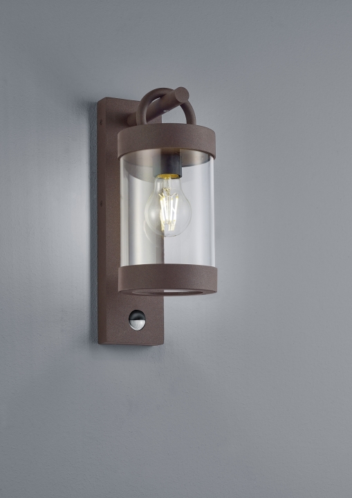 Trio Wandleuchte SAMBESI in rostfarbig, Kunststoff transparent klar