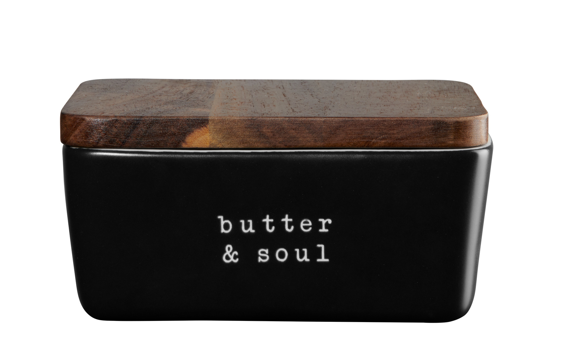 ASA Selection Butterdose HEY! in Farbe schwarz matt ASA Selection Butterdose HEY! in Farbe schwarz matt, Krug, Töpferei, Kiste, Urne
