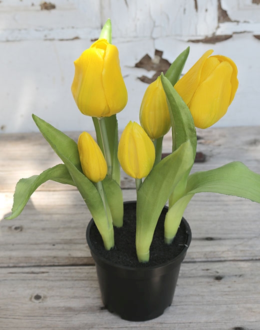Andreas Tulpentopf, 5-f, 25cm, RT 2947330A3 in Real Touch, gelb Tulpentopf, 5-f, 25cm, RT