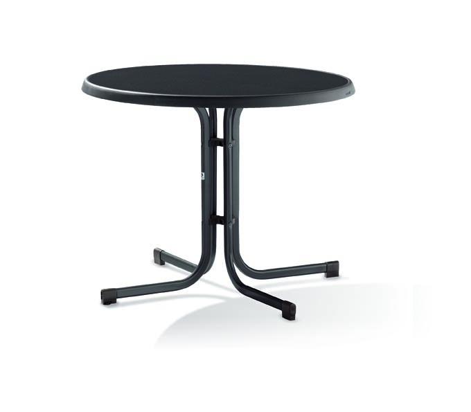 Boulevard-Klapptisch Ø ca. 86cm in eisengrau/Schiefer anthrazit