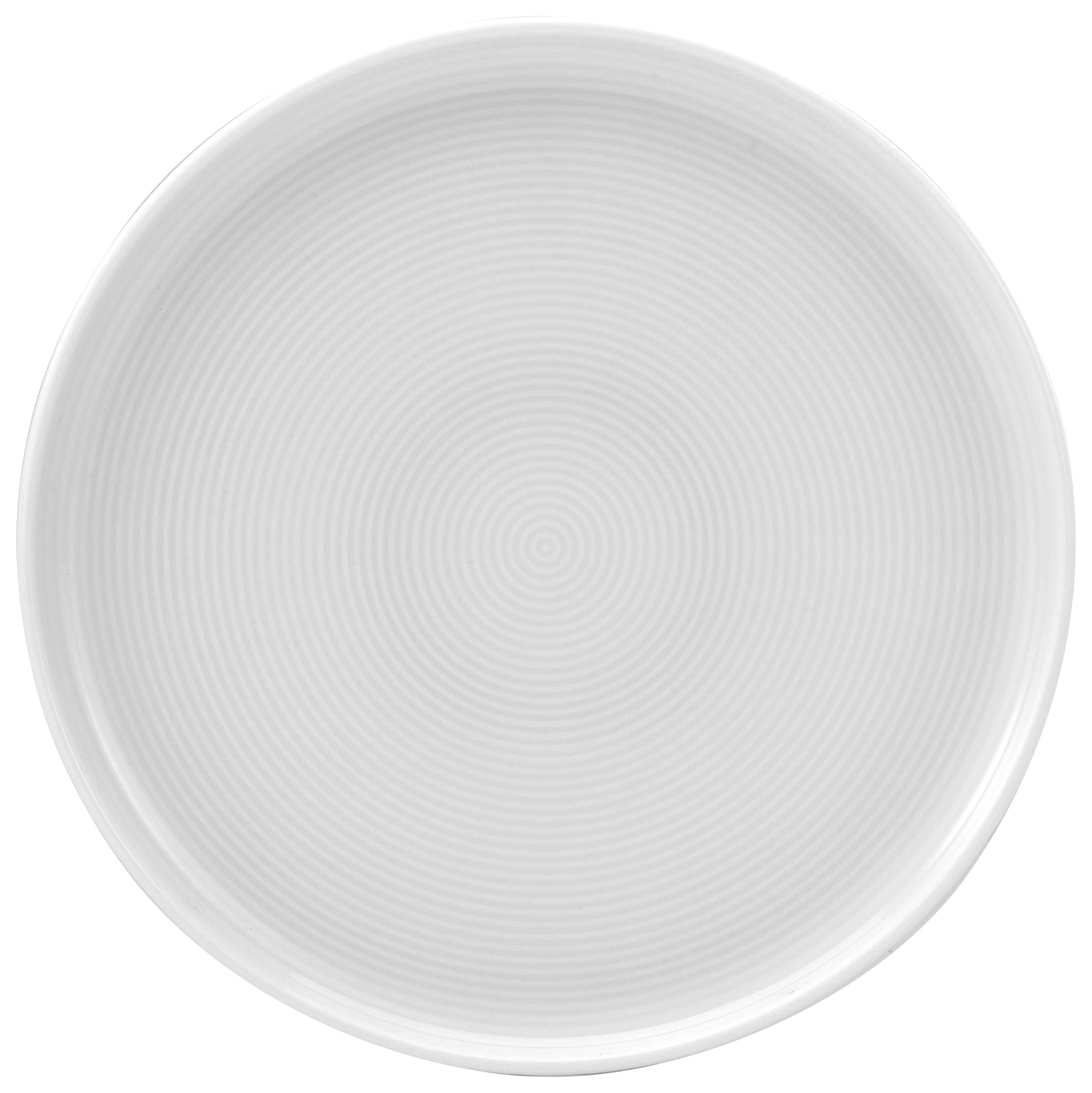 CreaTable Speiseteller Session in Farbe Weiß glänzend, Porzellan, Töpferei, Teller, Untertasse, Mahlzeit