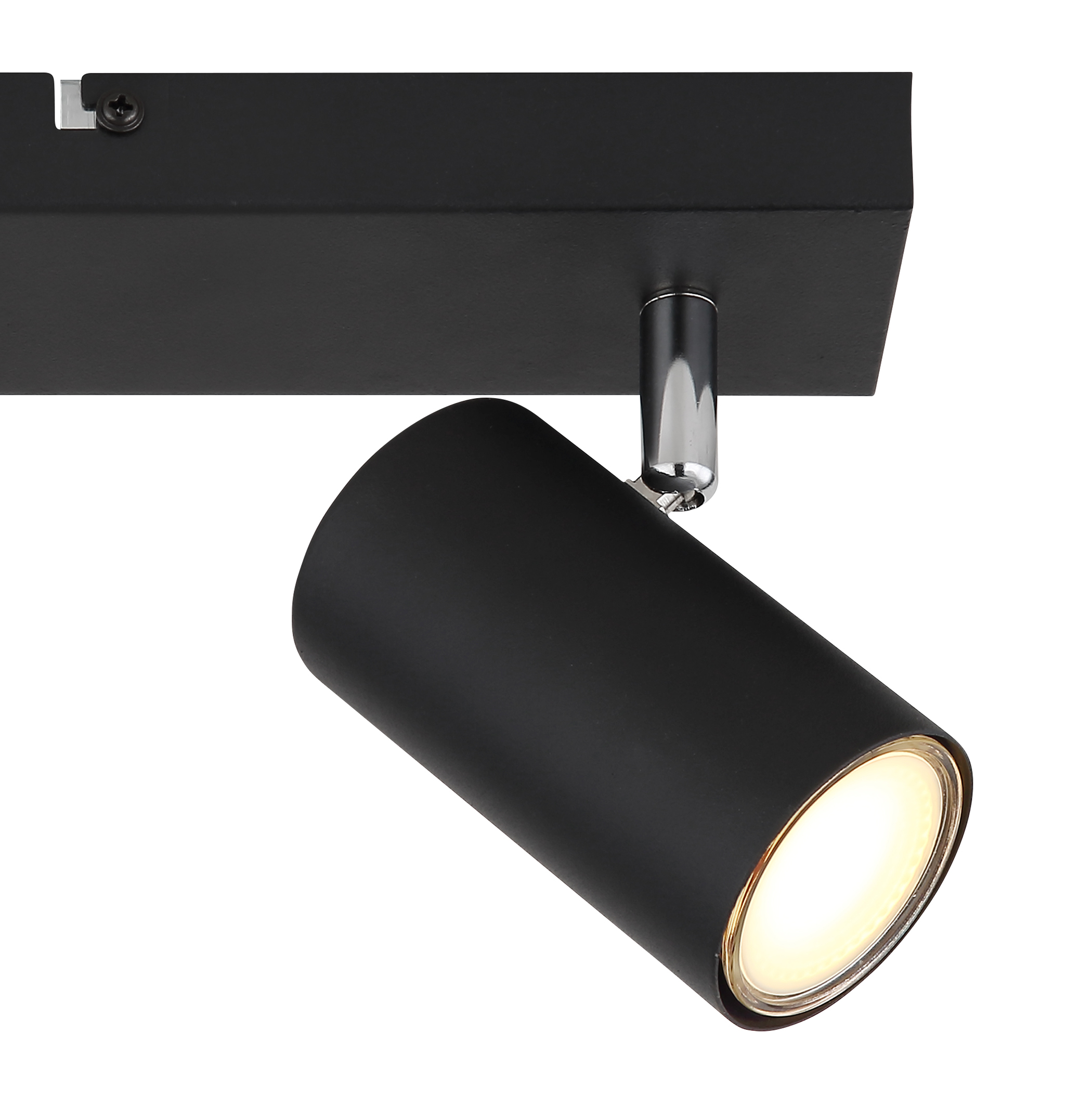 Strahler in Fb. Schwarz Matt, Tageslichtstrahler, Spotlight, schwarze Leuchte, verstellbar, Zylinderform-Schirm