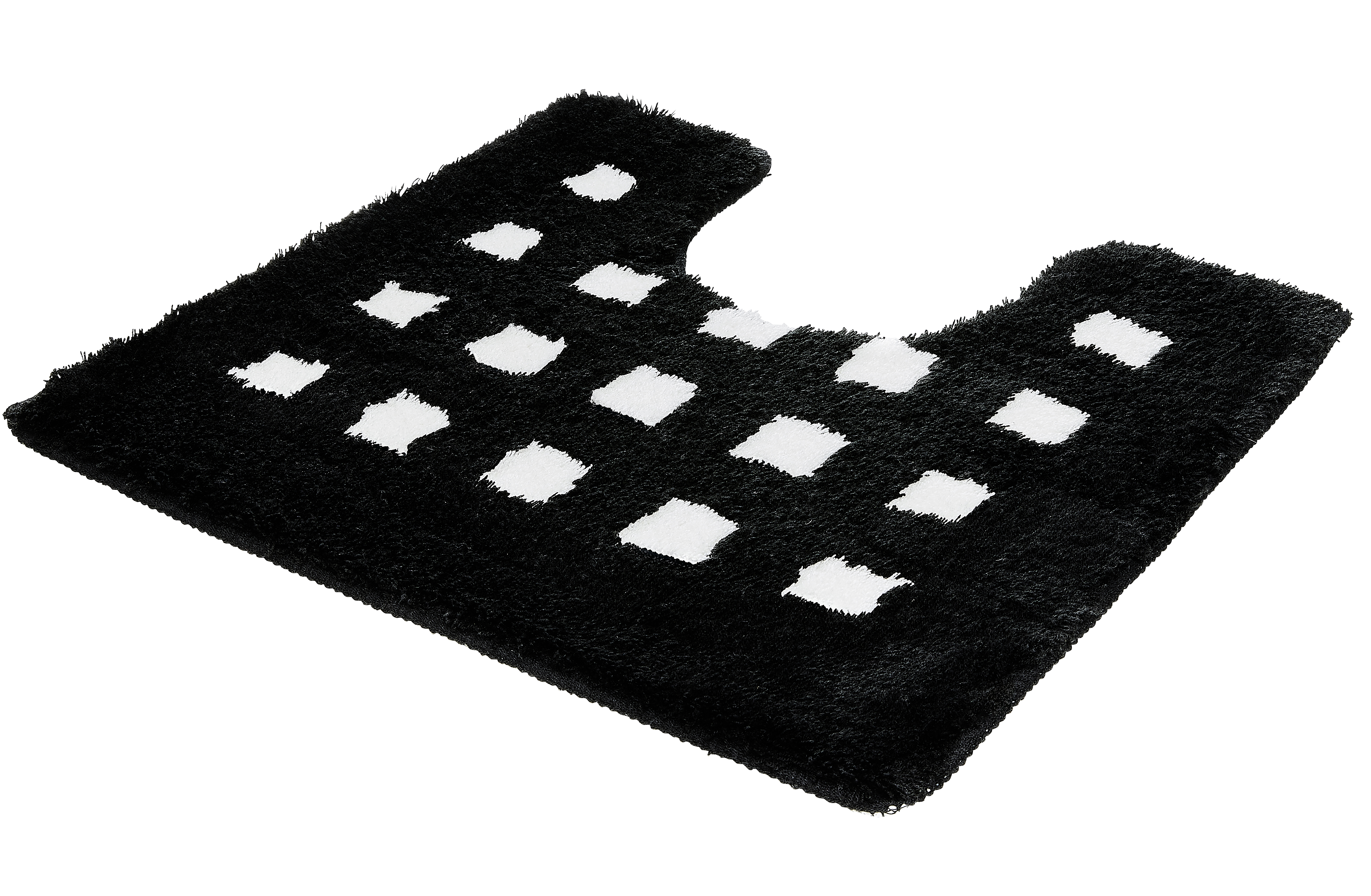 Kleine Wolke WC-Vorleger BOXES ca. 55x50cm in Farbe Schwarz/Weiß